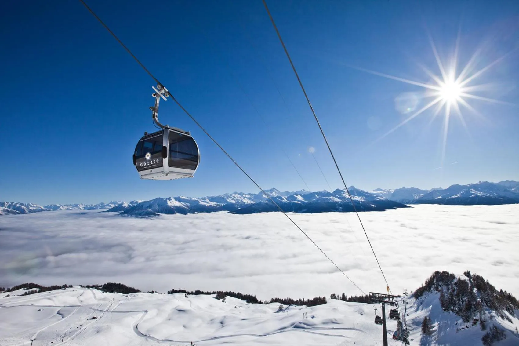 Skiing in Eden Resort Anzère