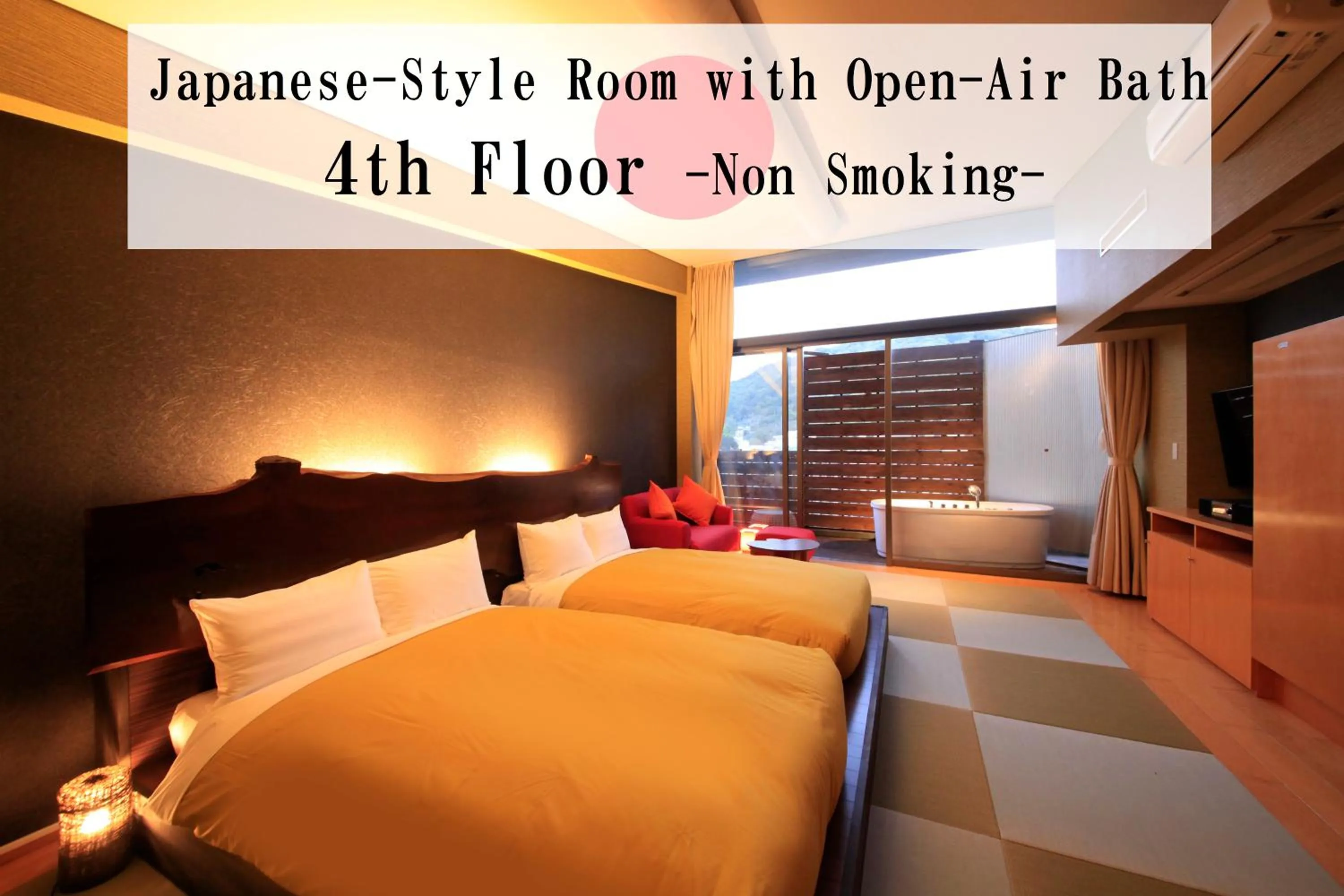 Bathroom, Bed in Atami Tensui