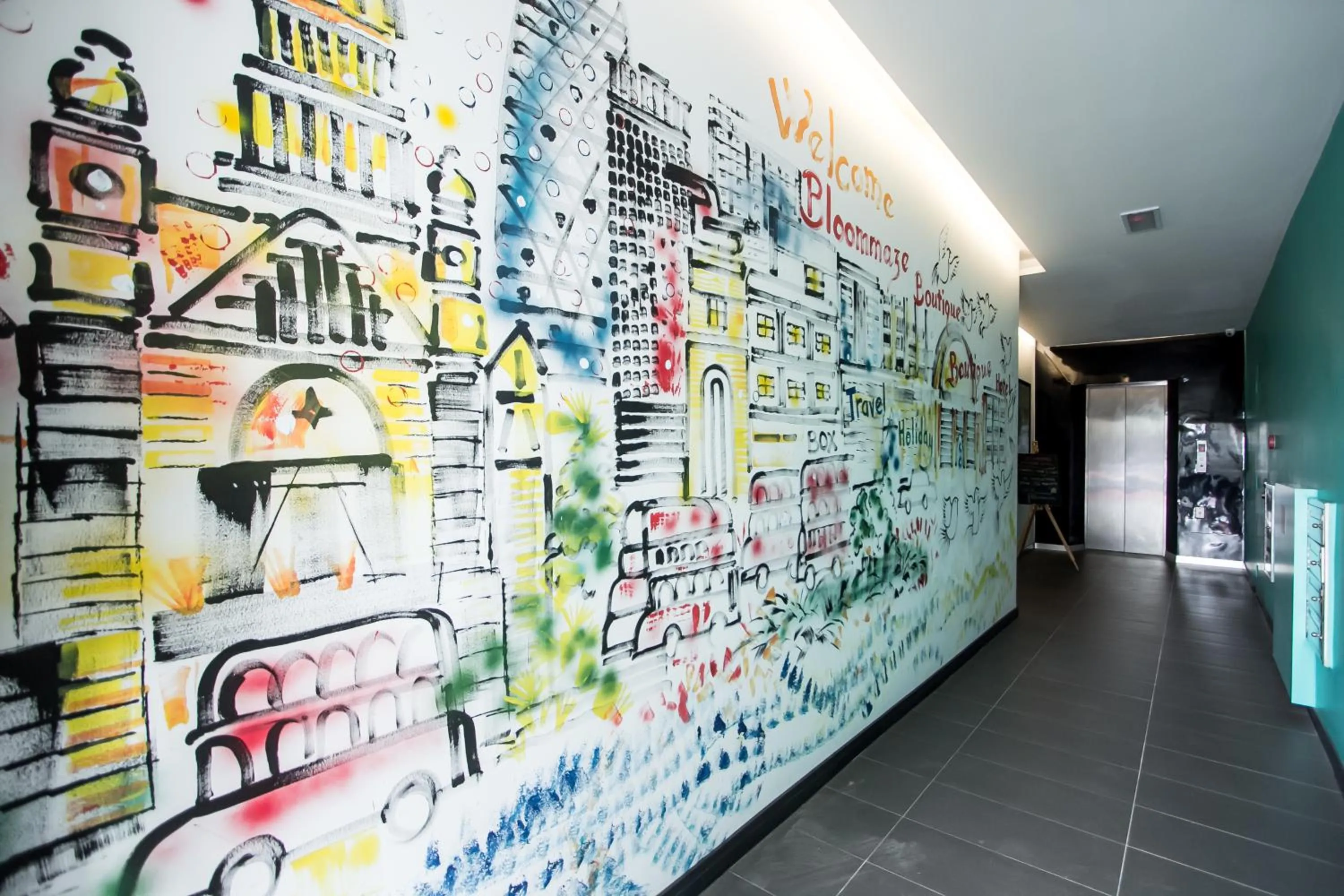 Property building in Bloommaze Boutique Hotel Puchong