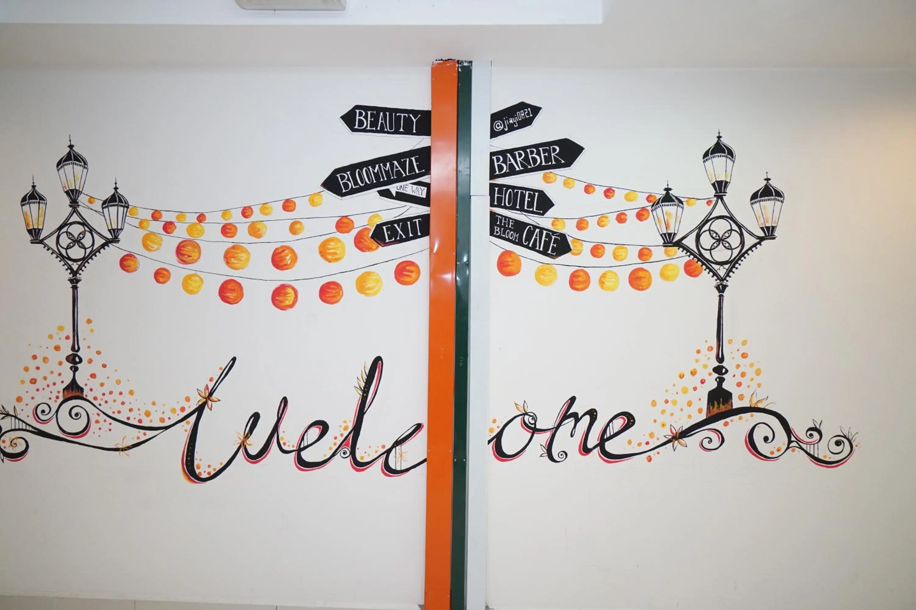 Decorative detail in Bloommaze Boutique Hotel Puchong