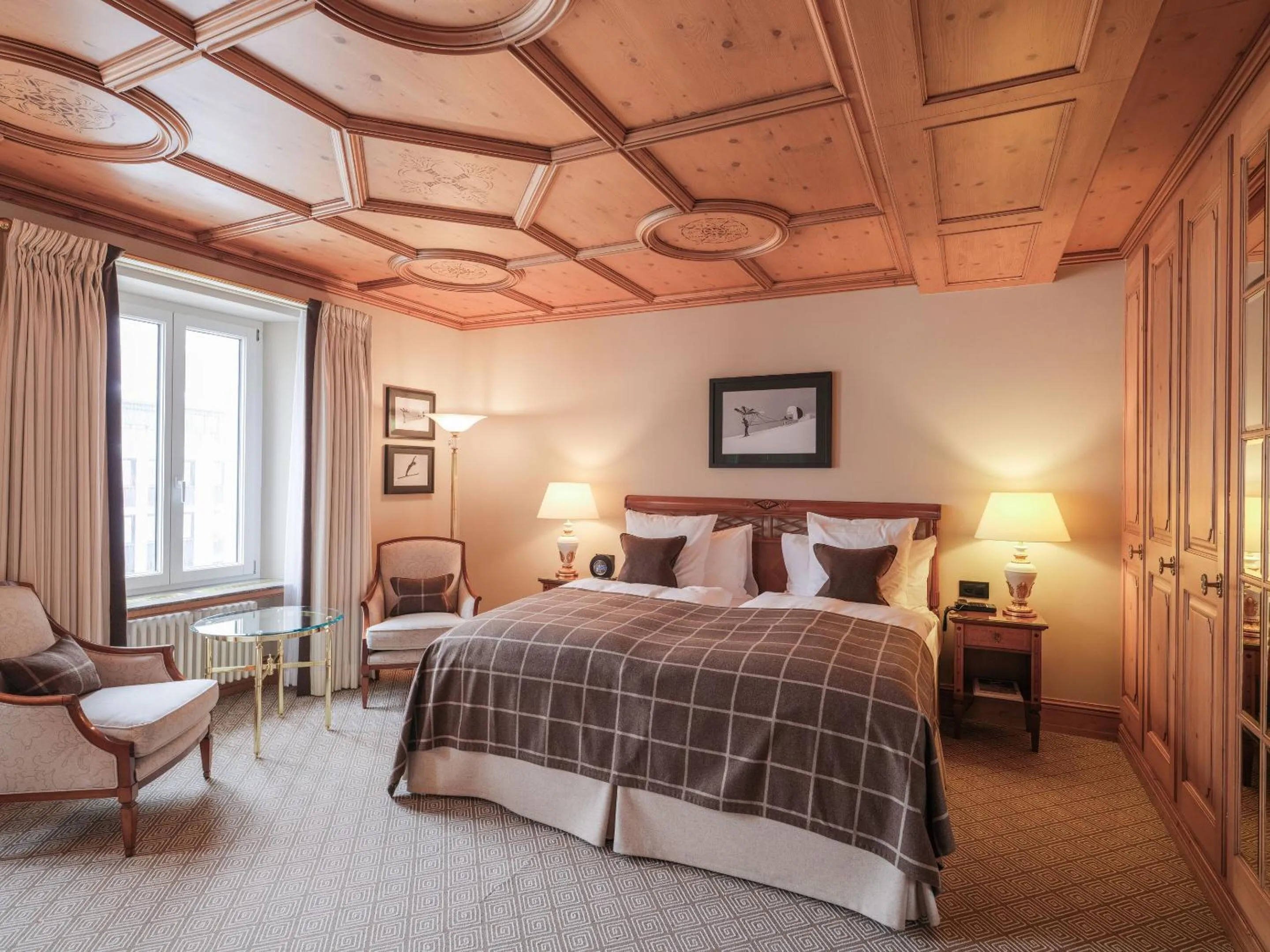 Bed in Kulm Hotel St. Moritz