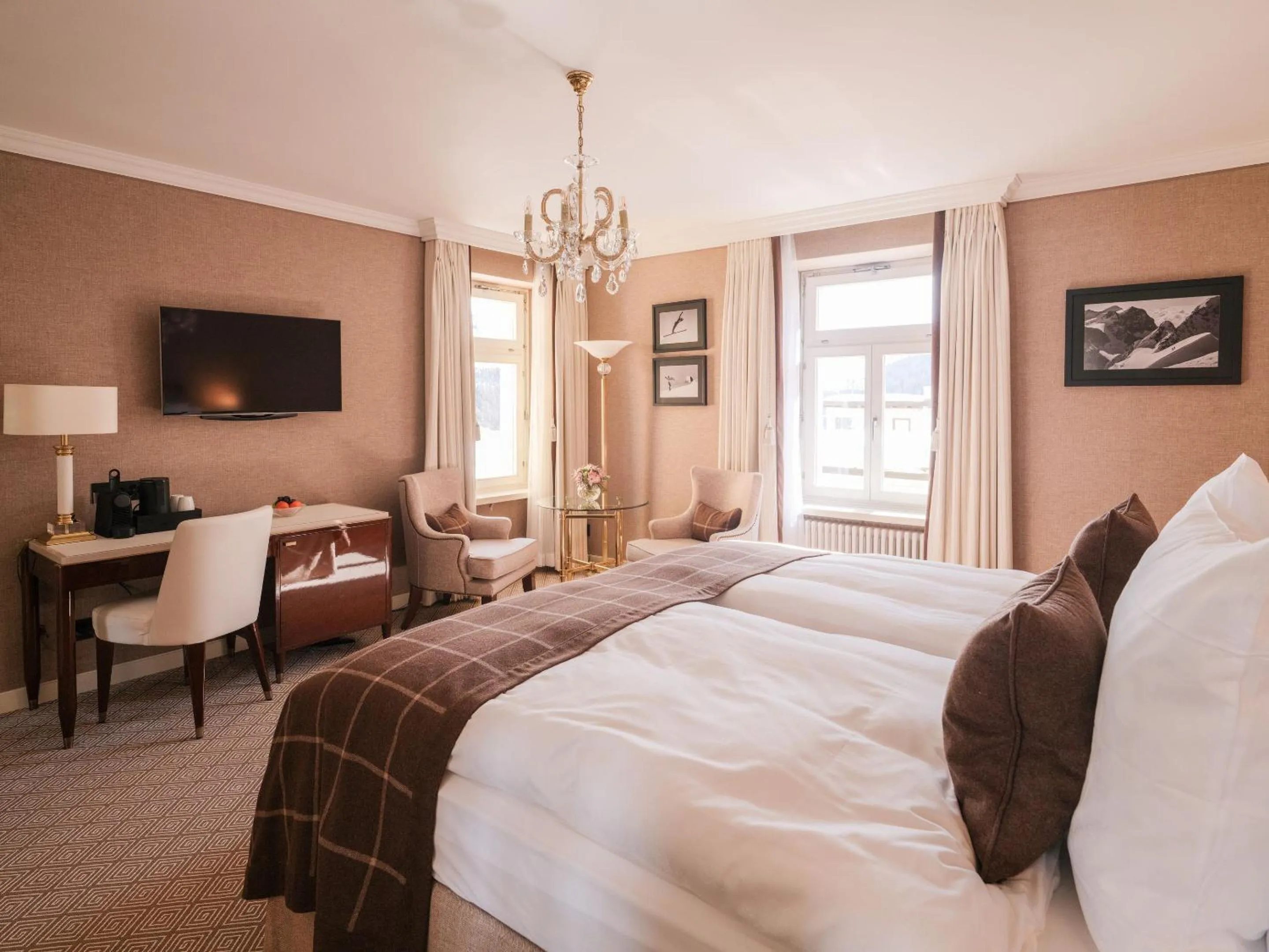 Bedroom, Bed in Kulm Hotel St. Moritz