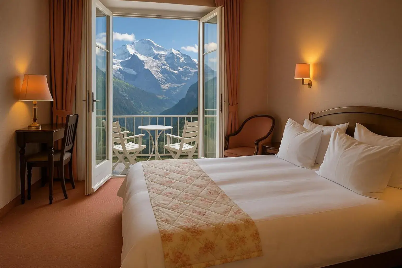 Deluxe Double Room with Balcony in Hotel Regina Deluxe Double Room with Balcony in Hotel Regina