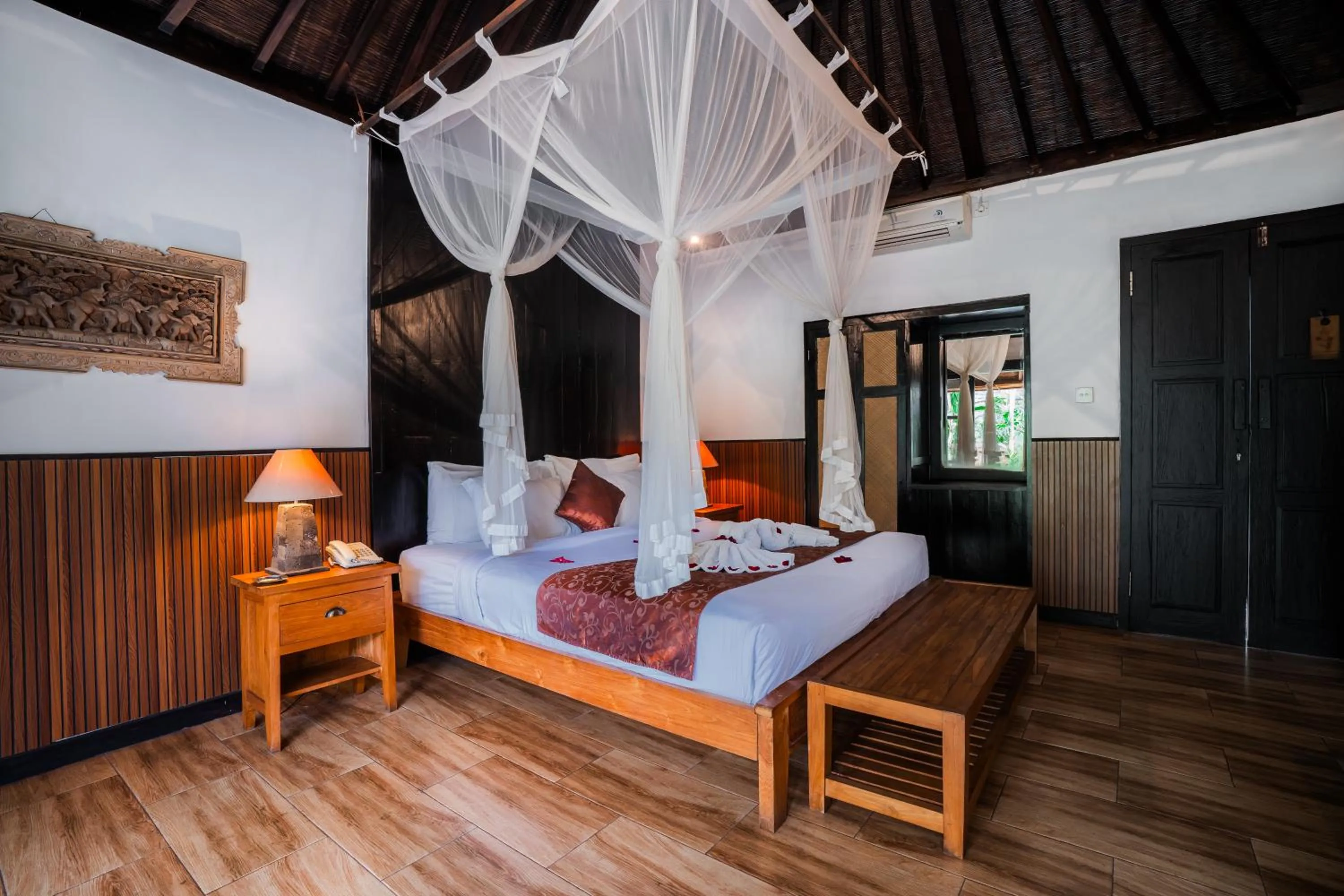 Bed in Bije Suite Villa Ubud