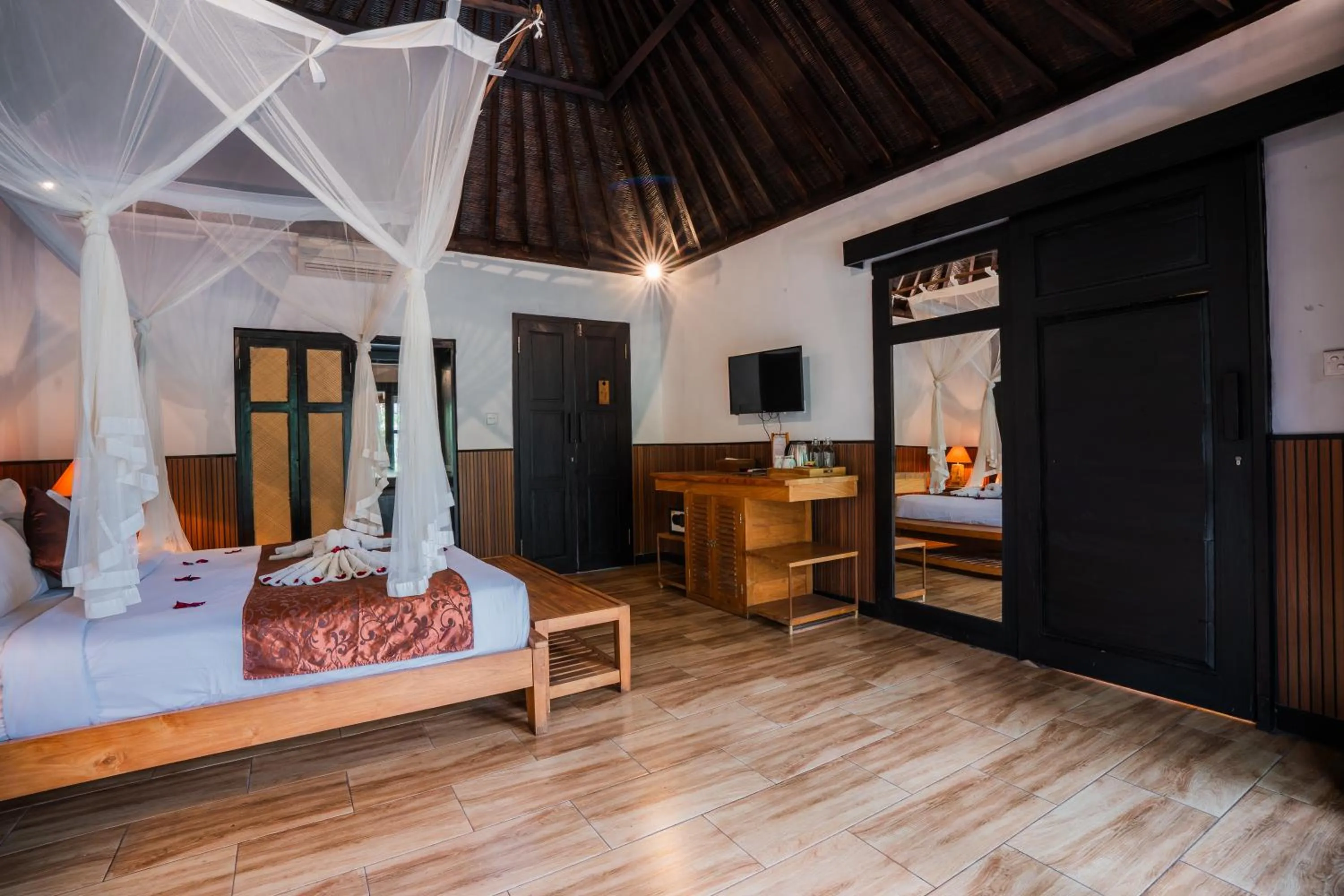 Bed in Bije Suite Villa Ubud