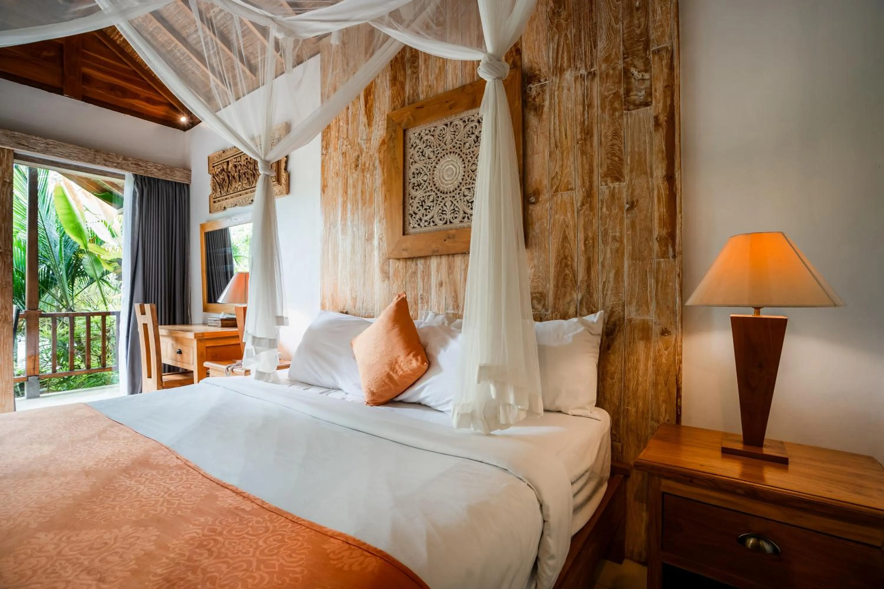 Bed in Bije Suite Villa Ubud