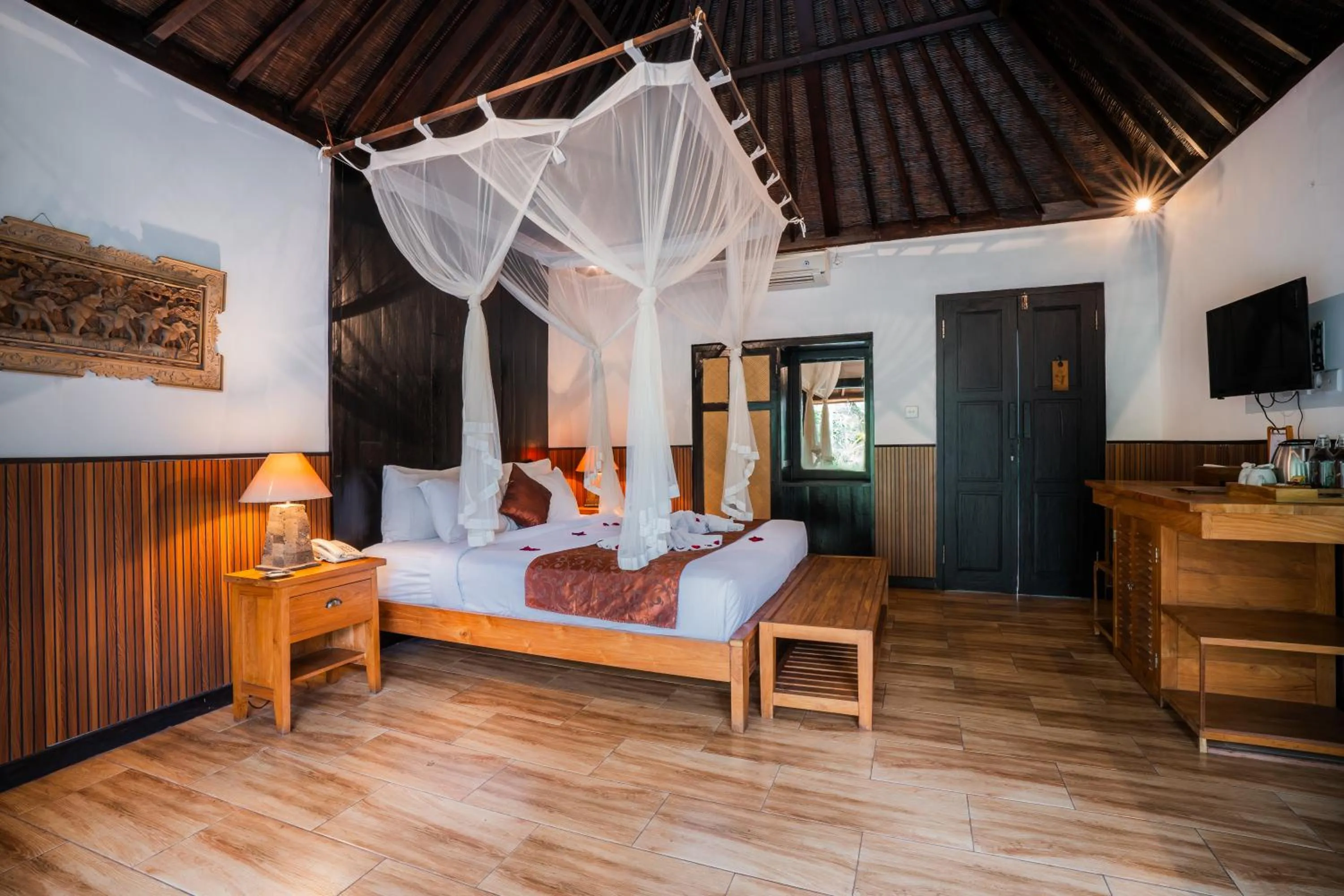 Bed in Bije Suite Villa Ubud