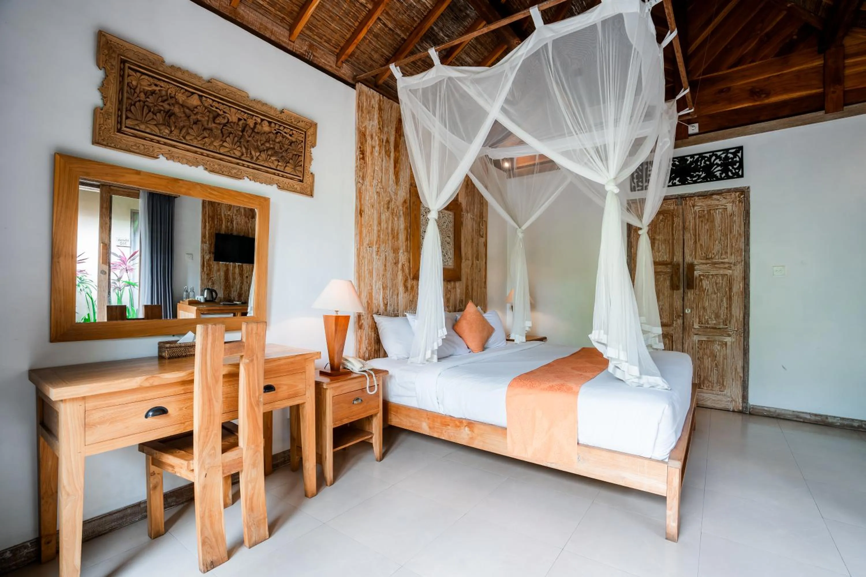 Bed in Bije Suite Villa Ubud