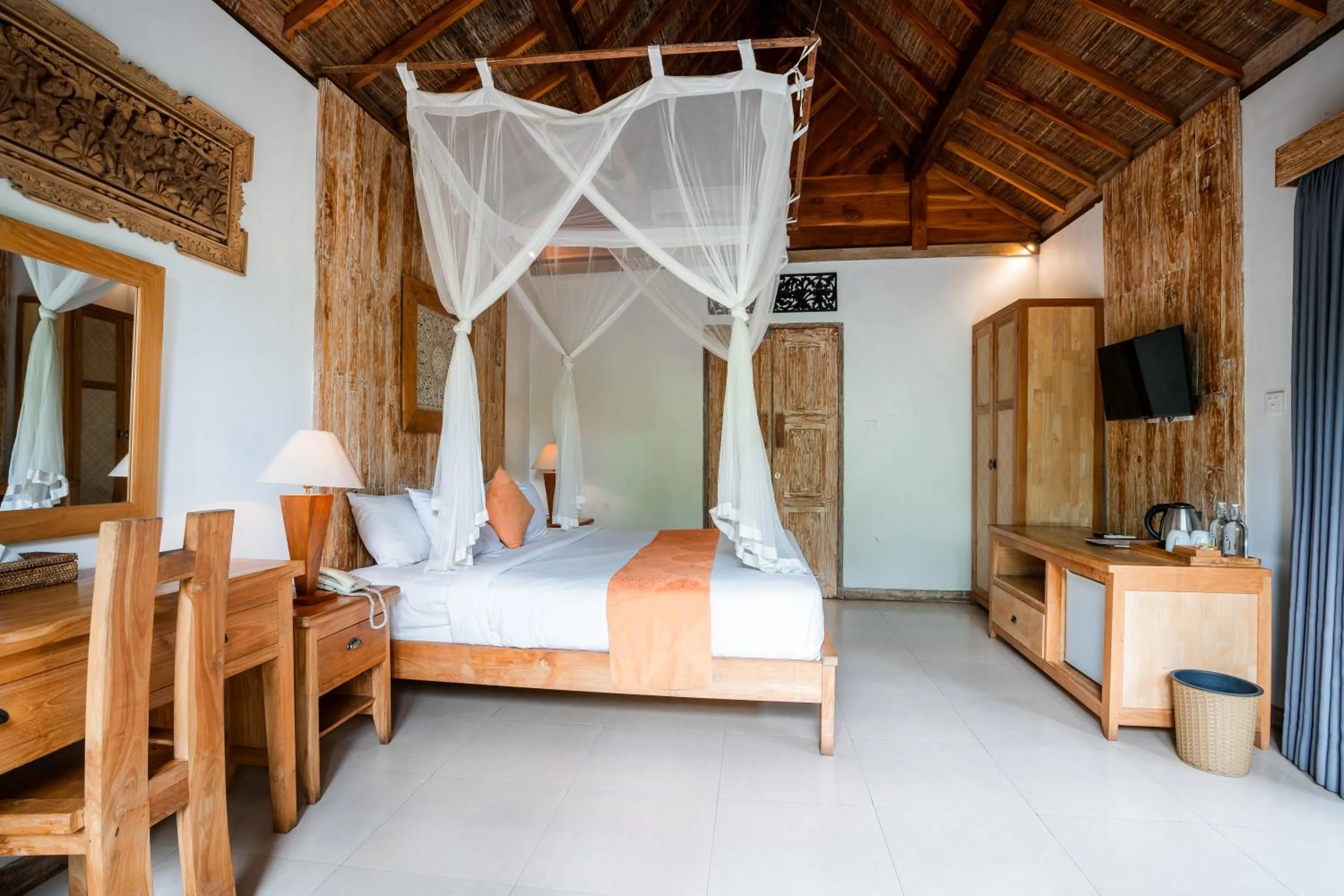 Bed in Bije Suite Villa Ubud