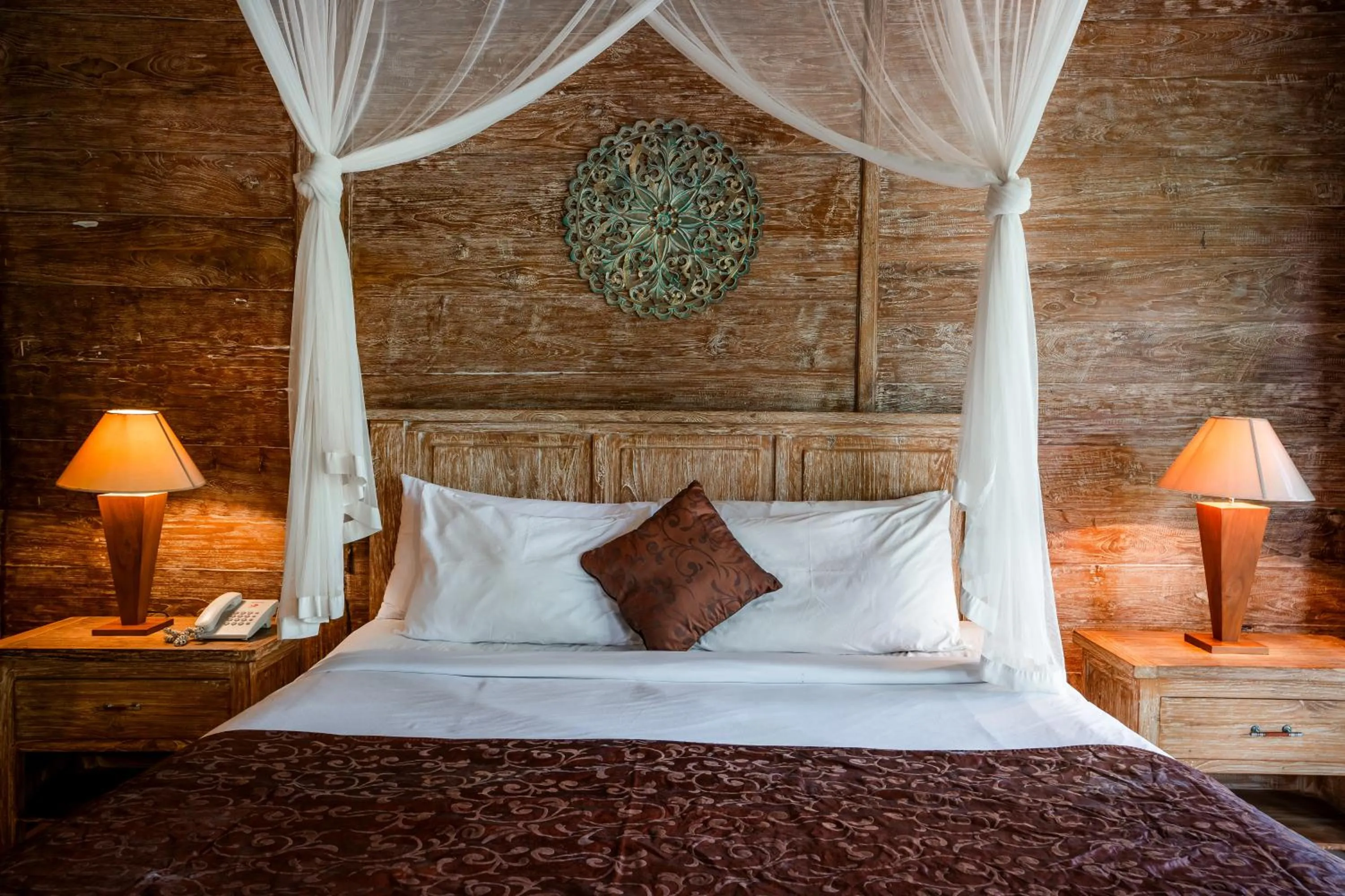 Bed in Bije Suite Villa Ubud