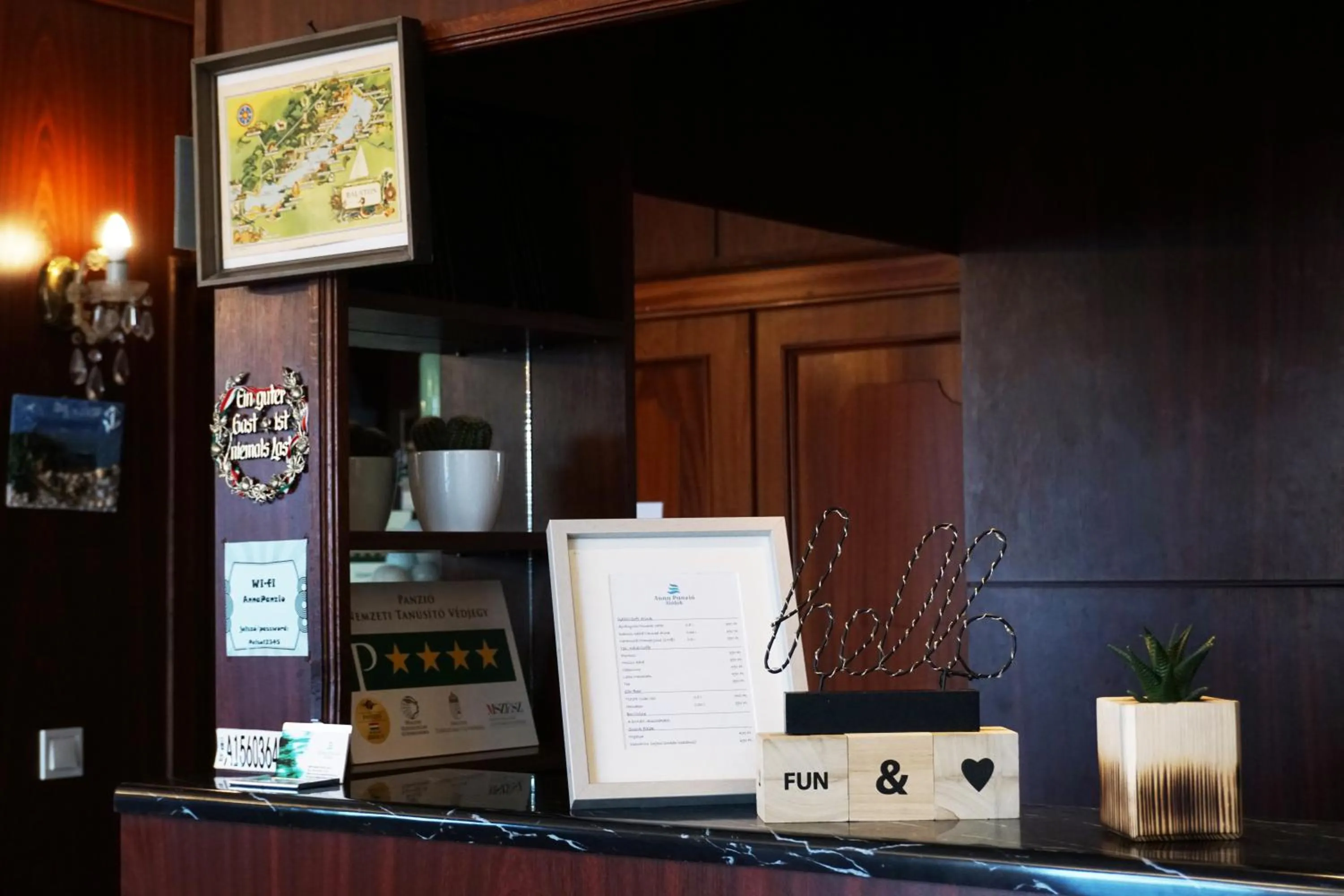 Lobby or reception in Anna Panzió & Wellness Siófok