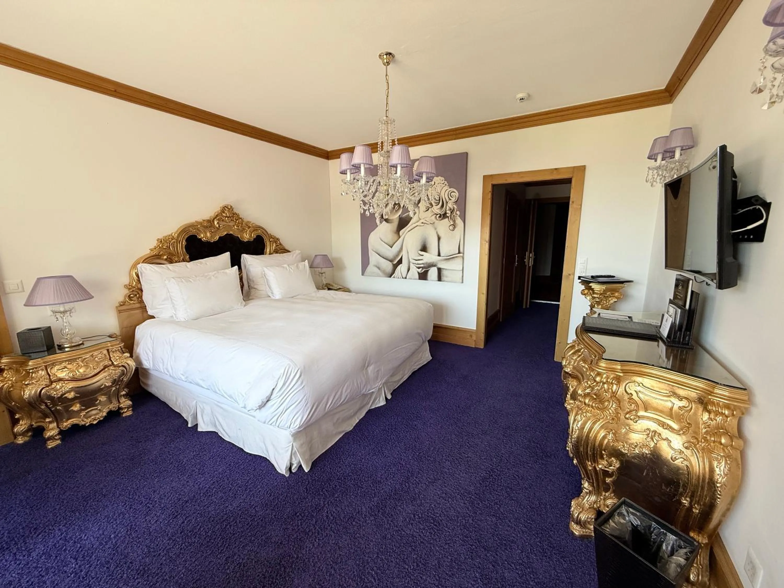 Bed in Grand Hôtel du Golf & Palace