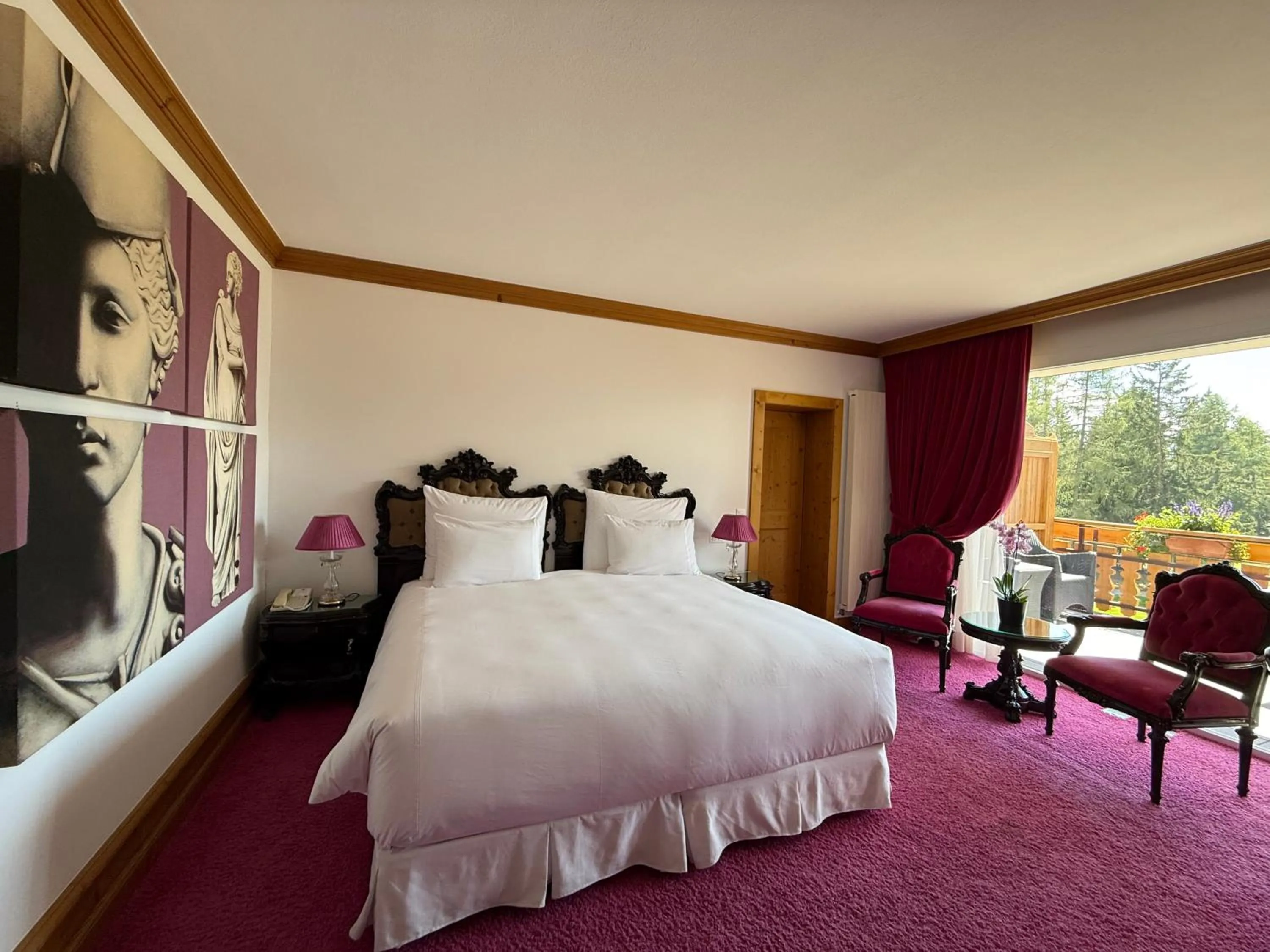 Bed in Grand Hôtel du Golf & Palace