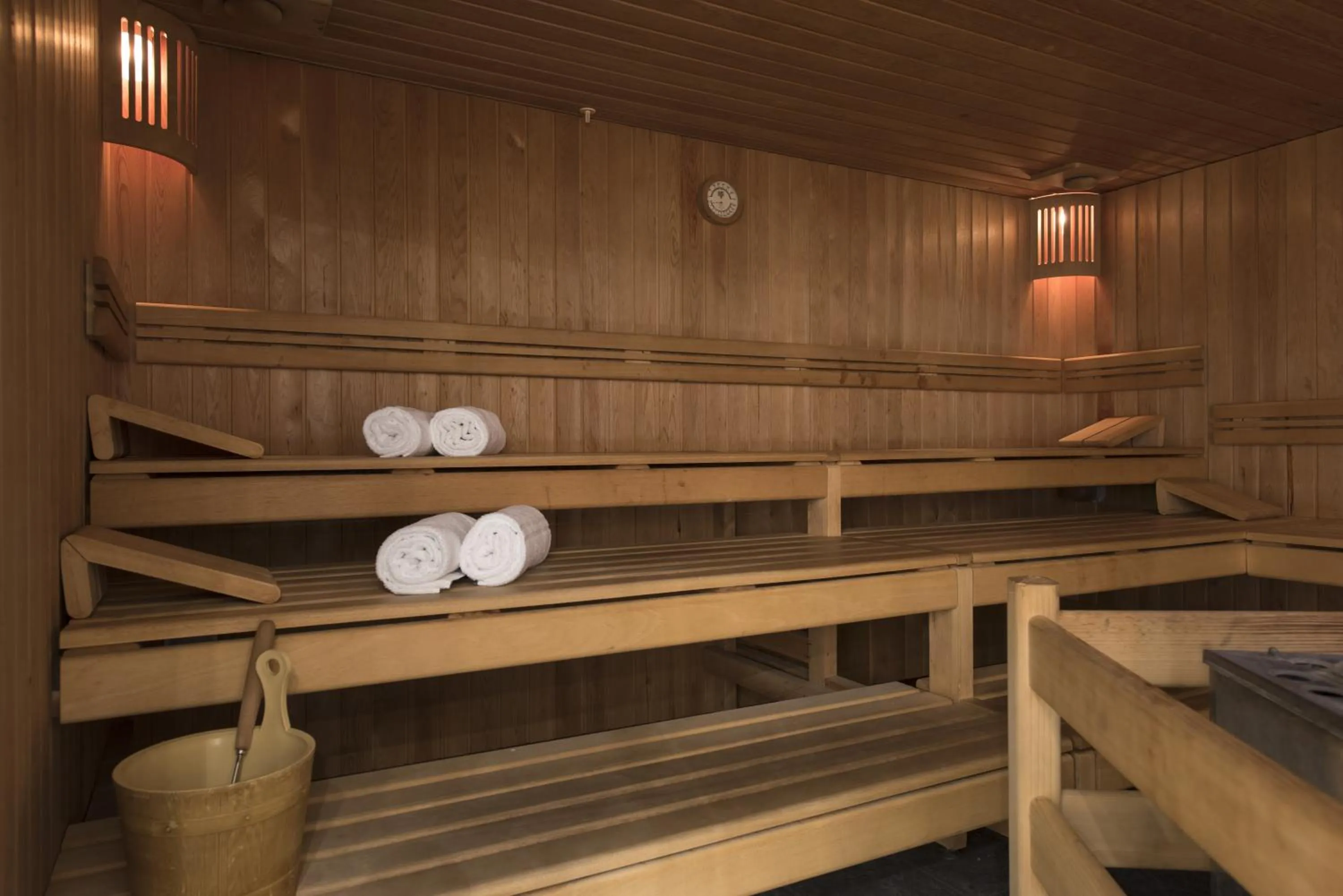 Sauna in Hotel des Alpes