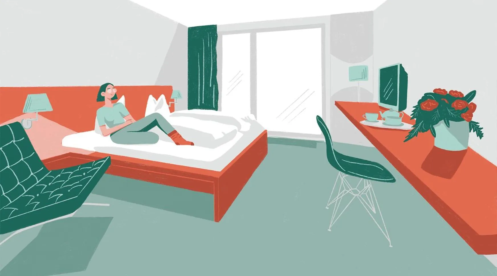 Bed in Hotel des Alpes