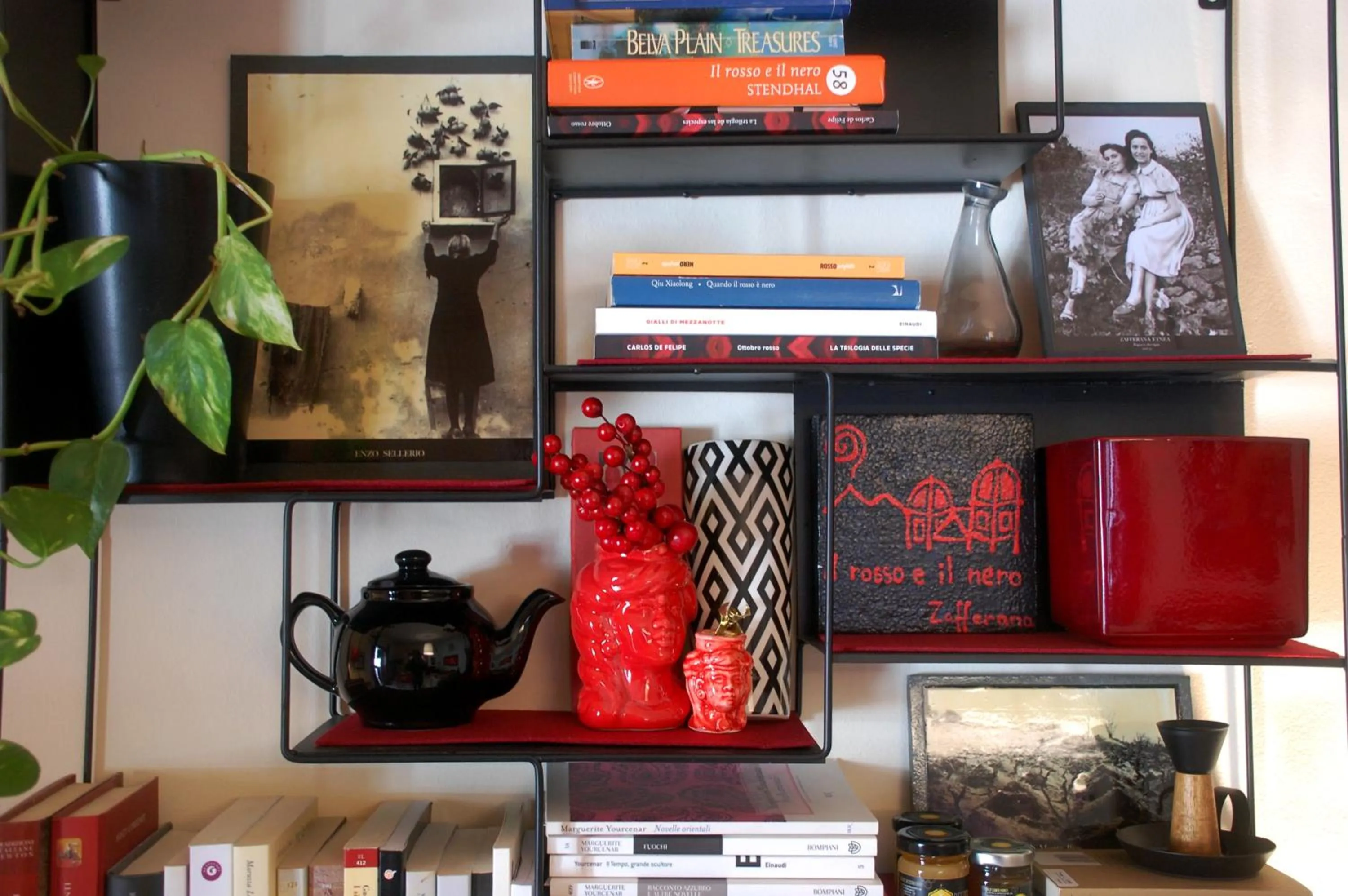 Living room in B&B il rosso e il nero