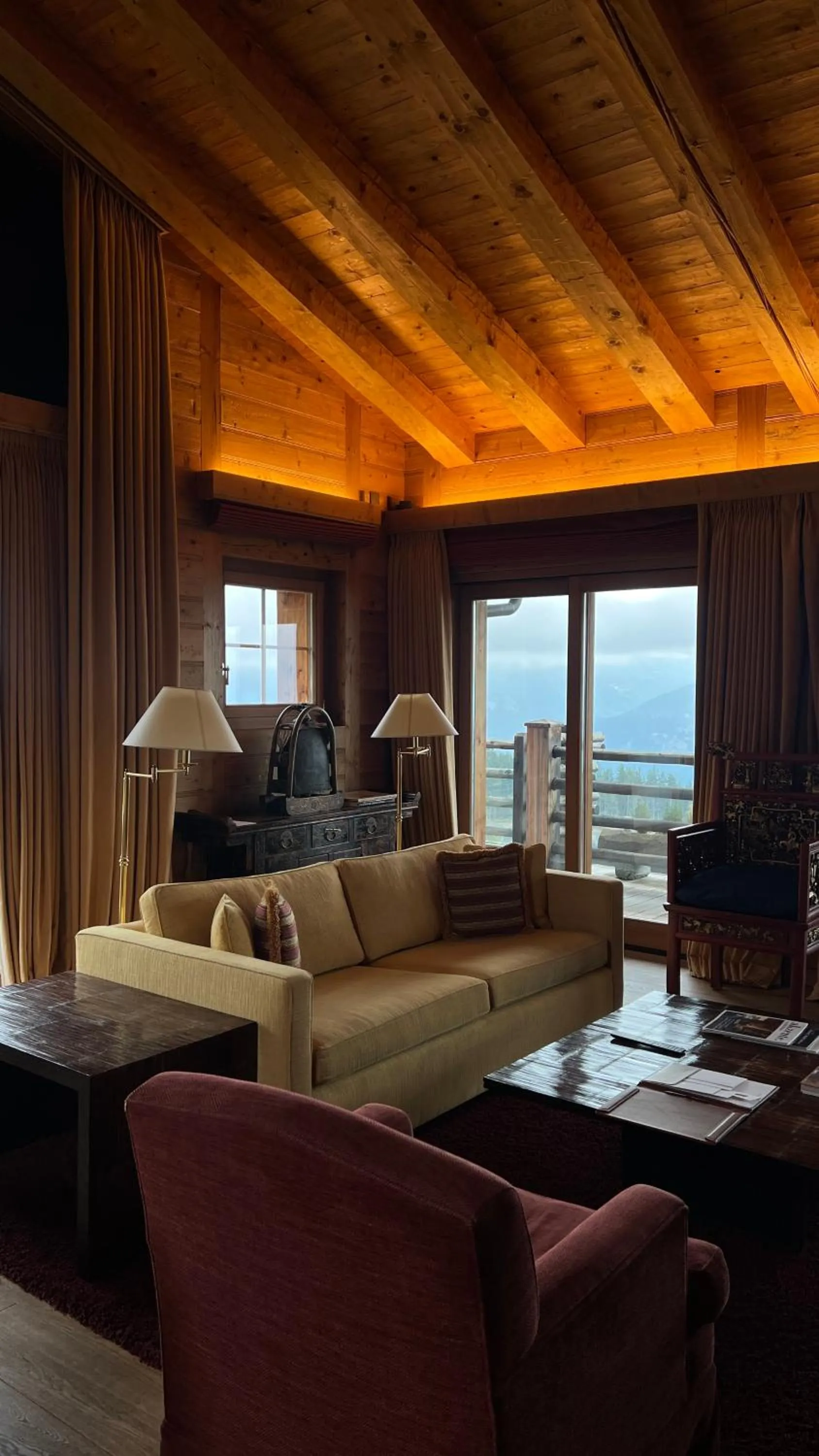 Seating area in LeCrans