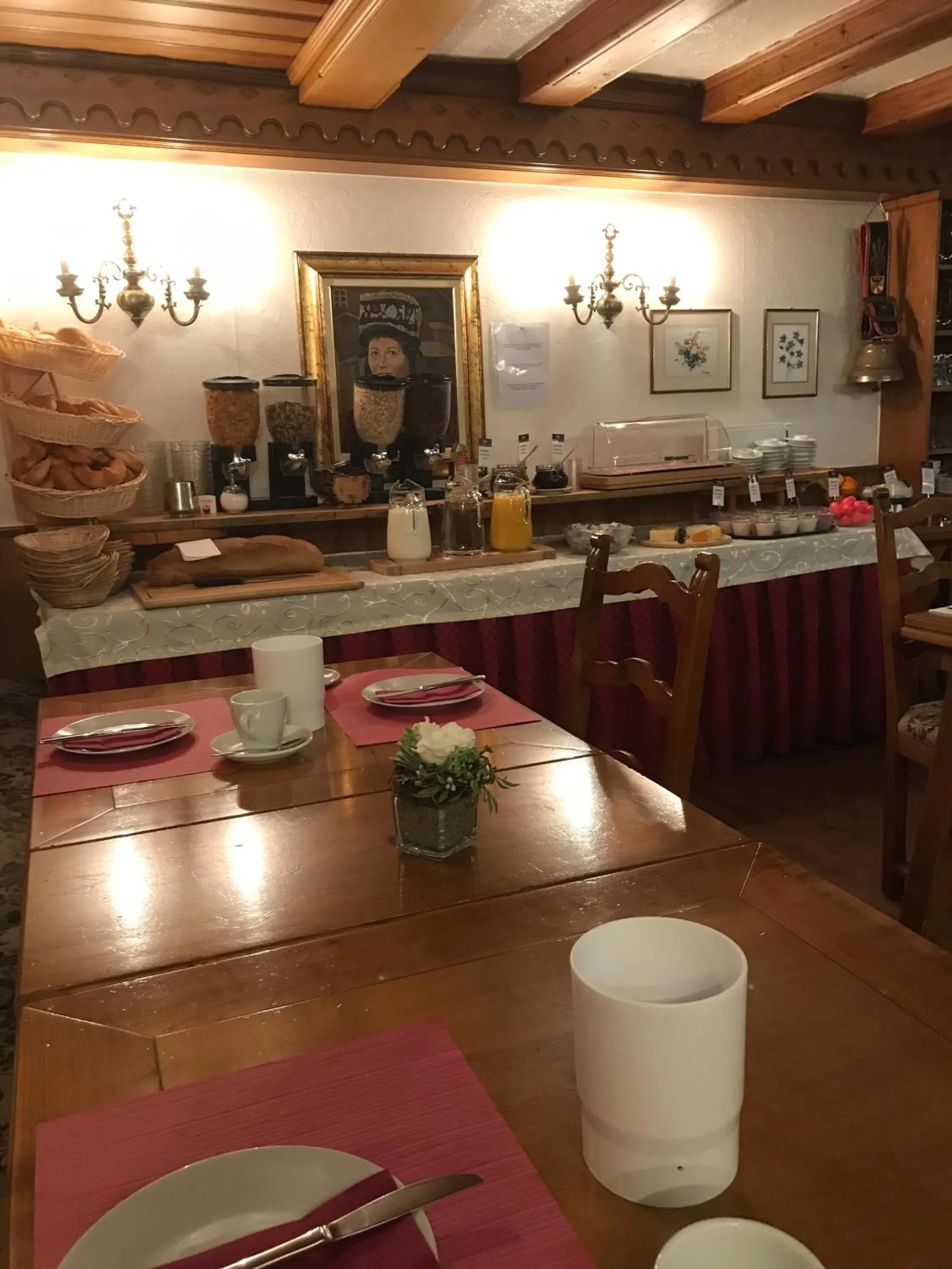 Buffet breakfast in Petit Helvetia Budget Hotel