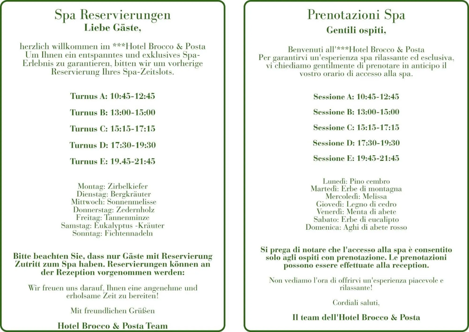 Spa and wellness centre/facilities in Hotel Brocco & Posta