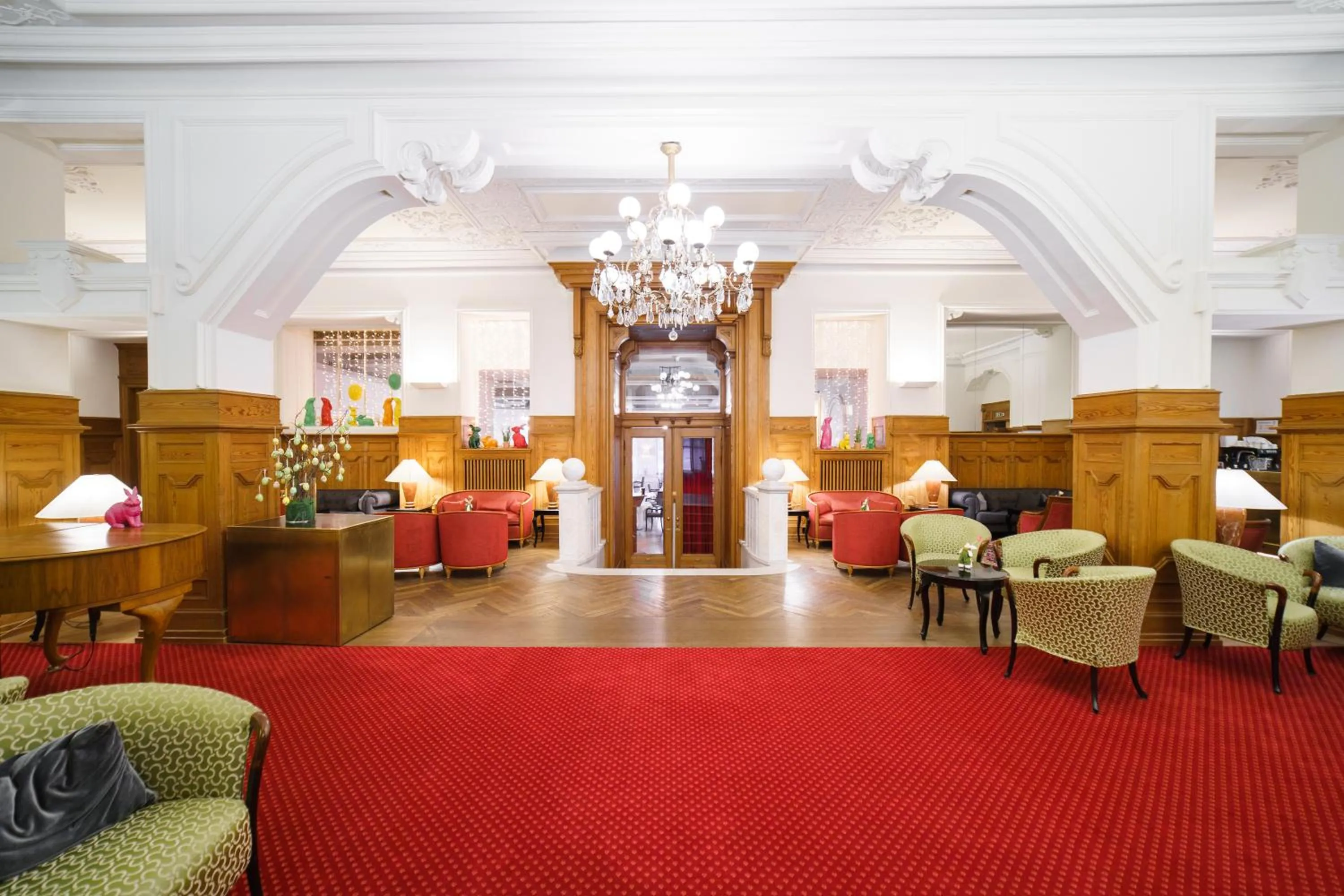 Lobby or reception in Hotel Schweizerhof St. Moritz