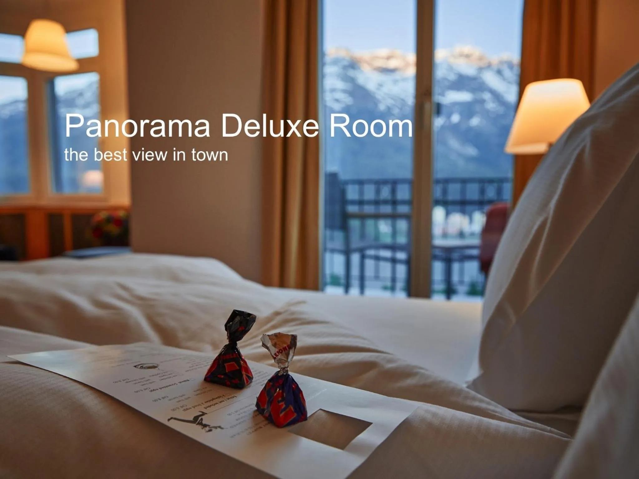 Bed in Hotel Schweizerhof St. Moritz