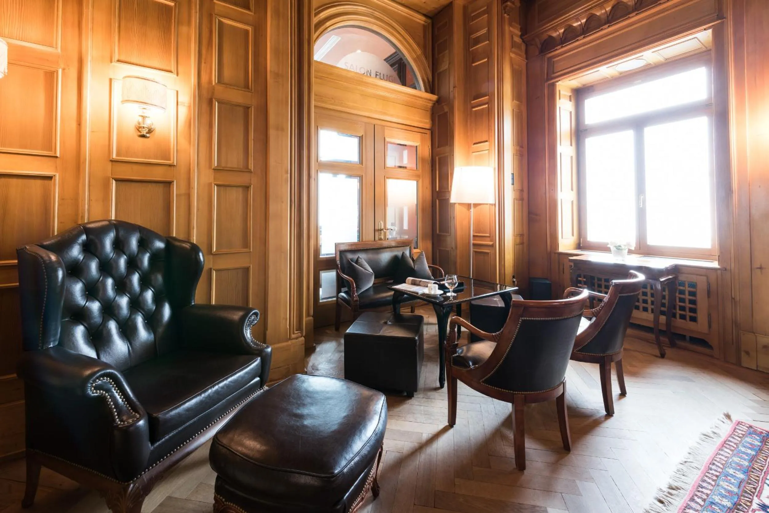 Library in Hotel Schweizerhof St. Moritz