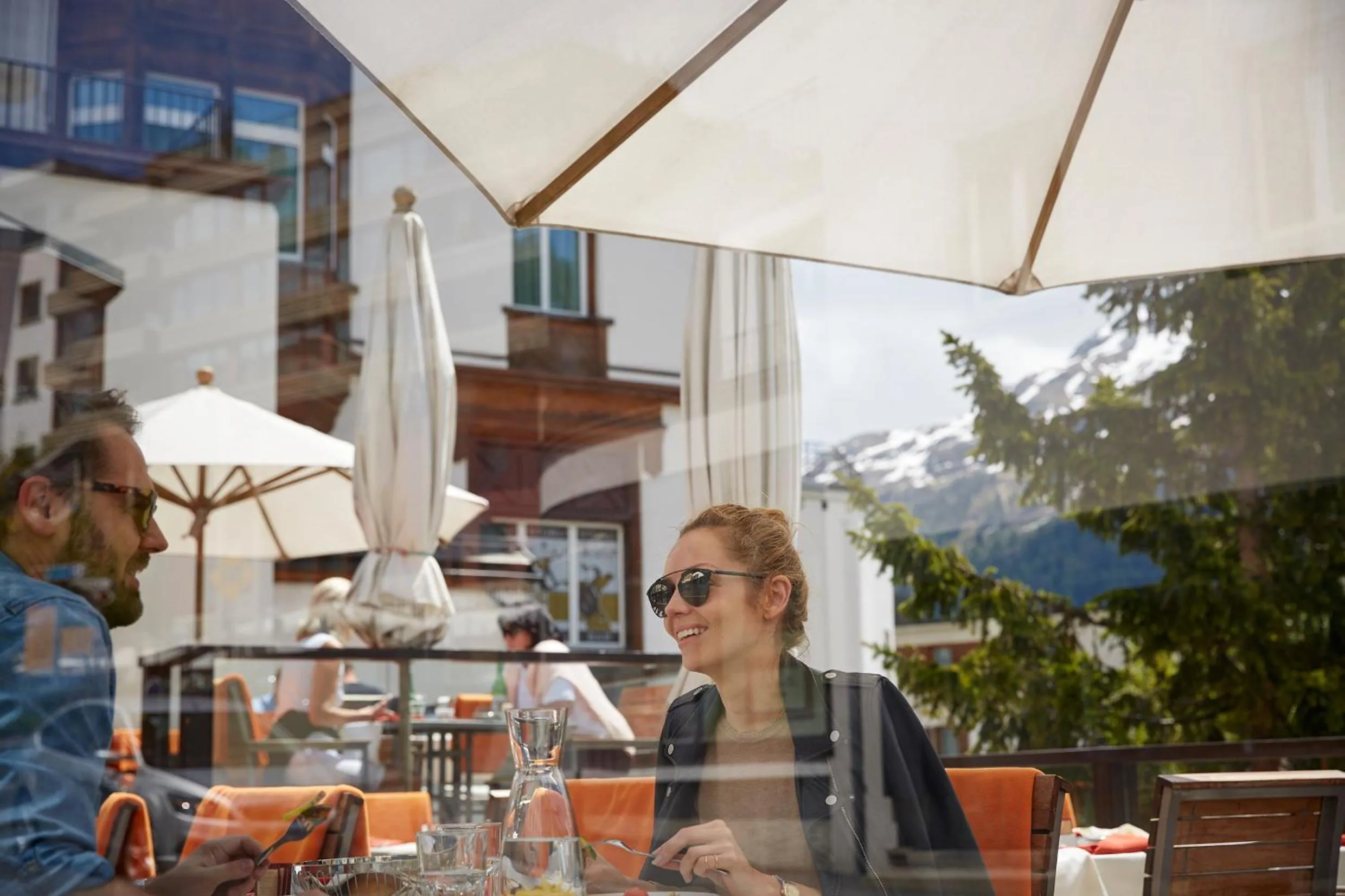 Balcony/Terrace in Hotel Schweizerhof St. Moritz