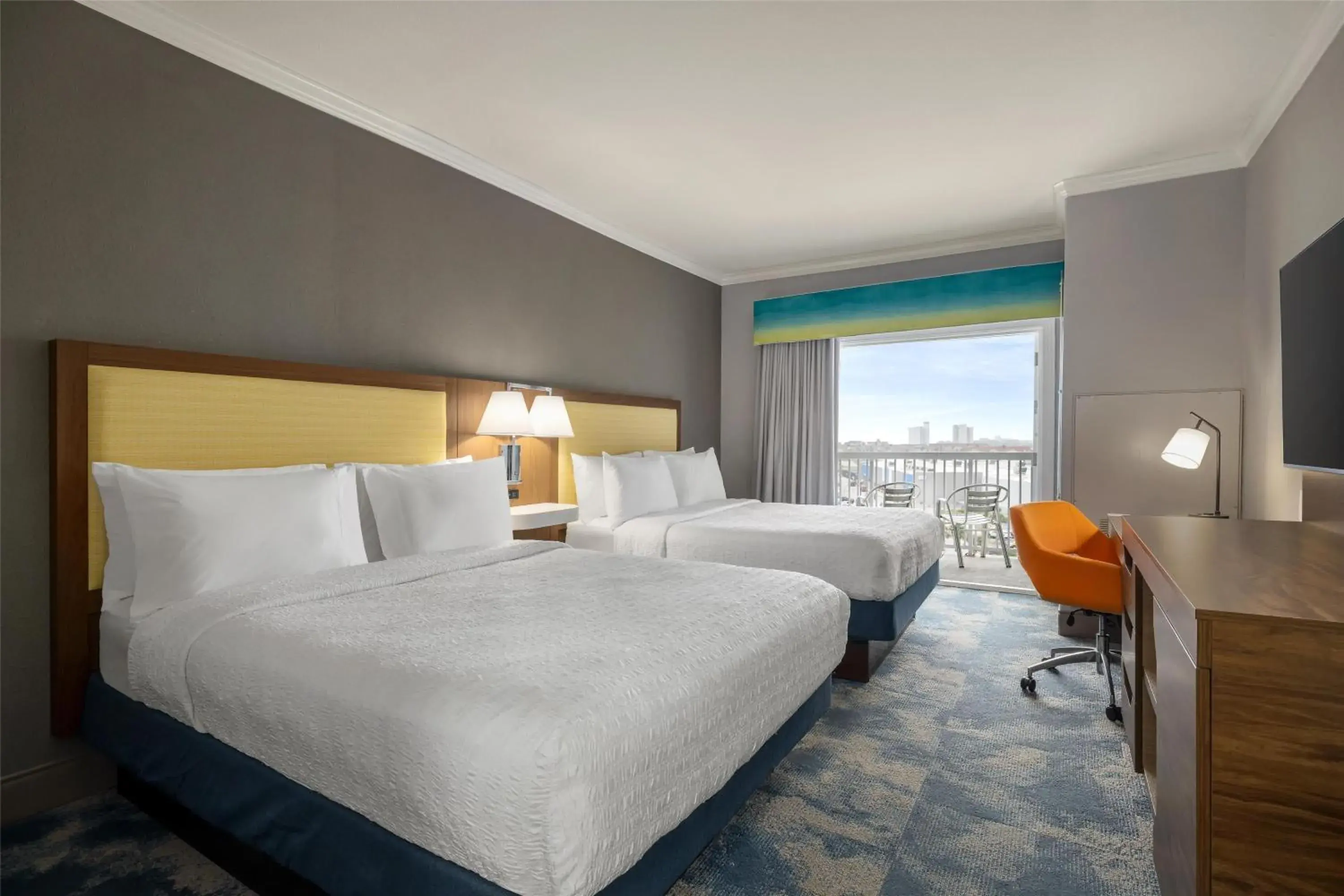 Queen Room with Balcony - Non-Smoking in Hampton Inn & Suites Galveston Queen Room with Balcony - Non-Smoking in Hampton Inn & Suites Galveston