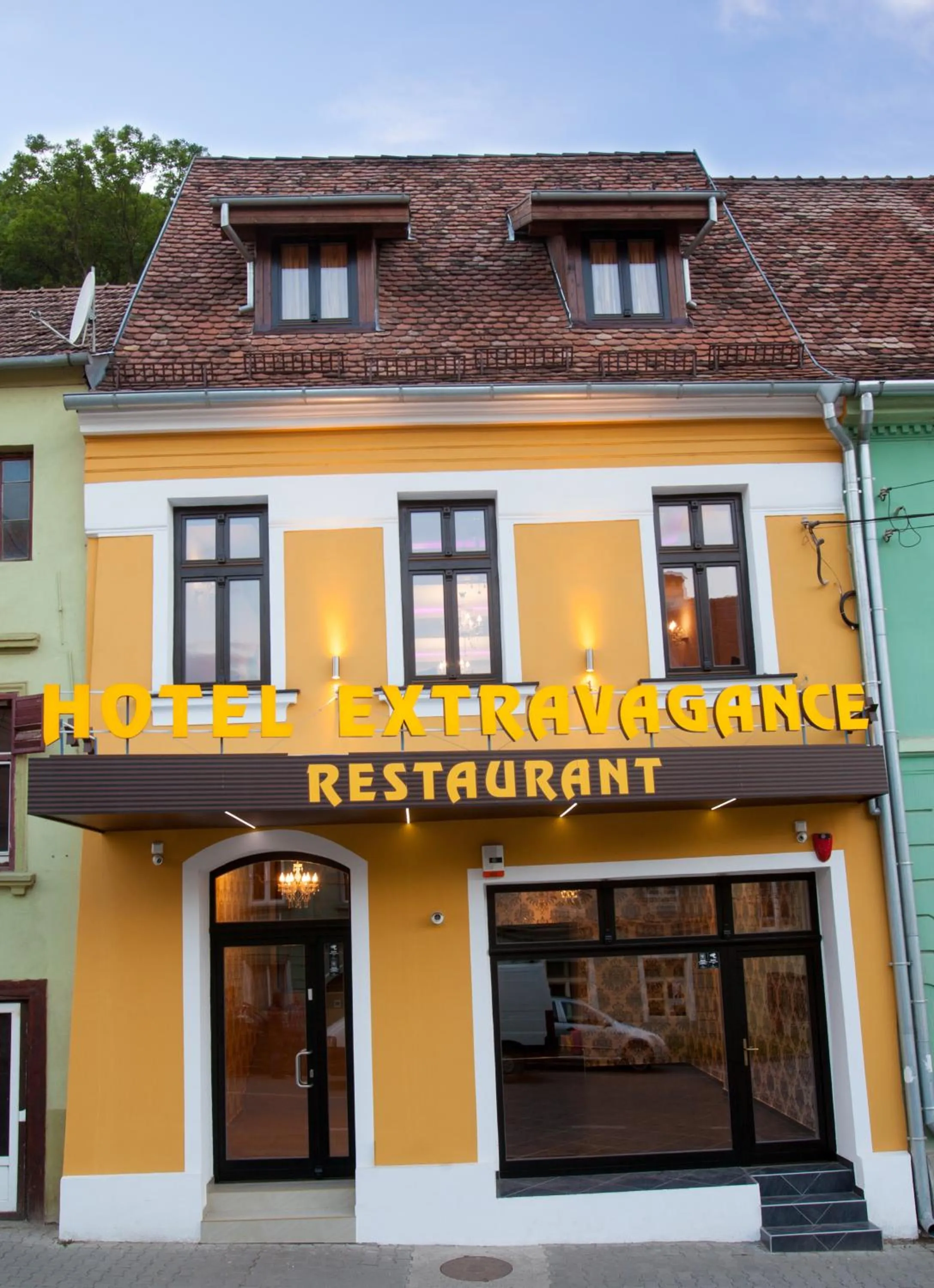 Facade/entrance in Extravagance Hotel