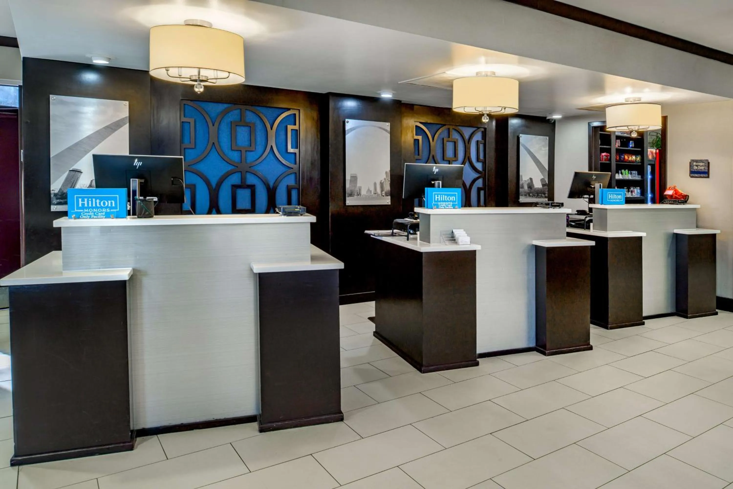 Lobby or reception in Embassy Suites by Hilton St Louis Airport