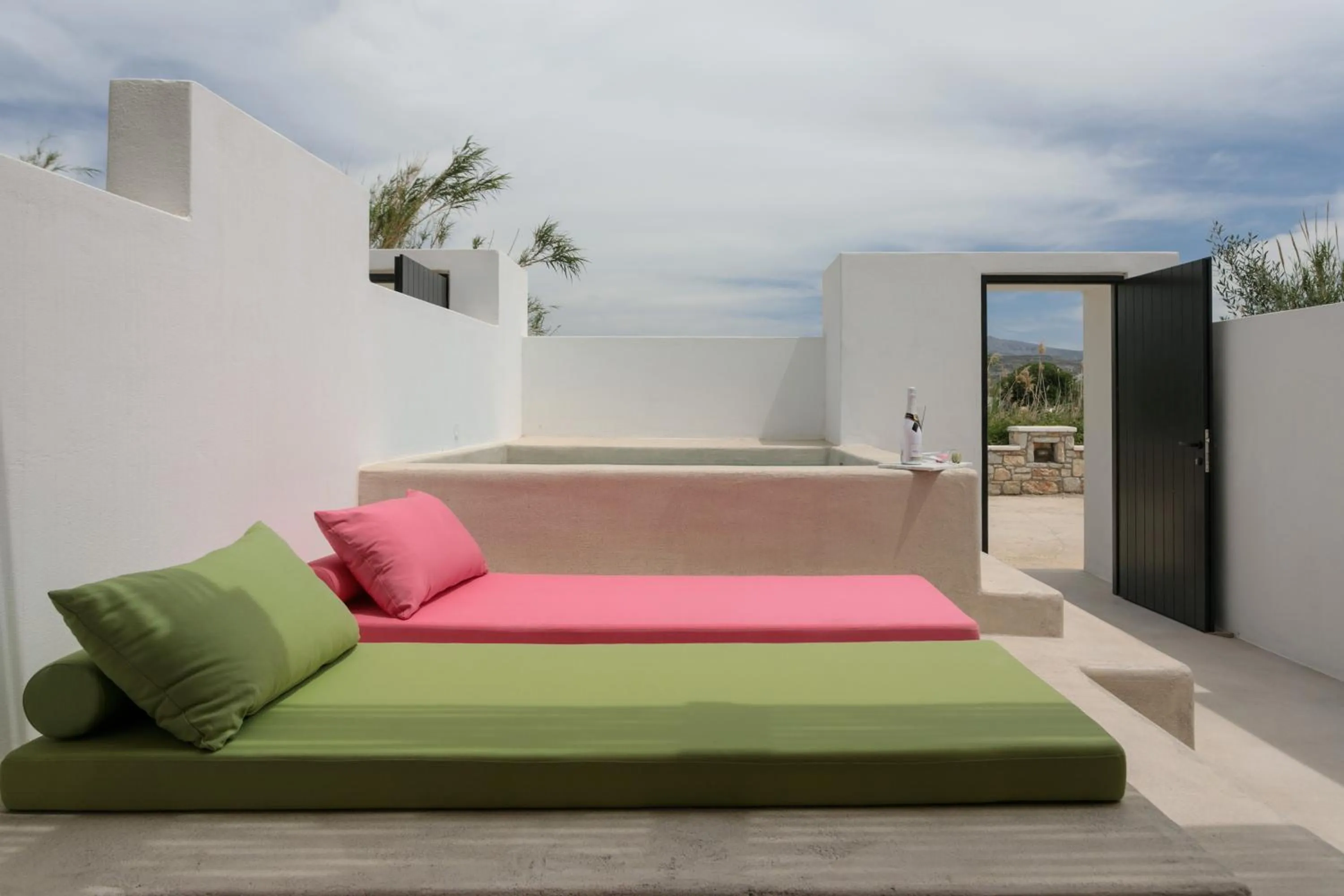 Inner courtyard view in Iphimedeia Luxury Hotel & Suites