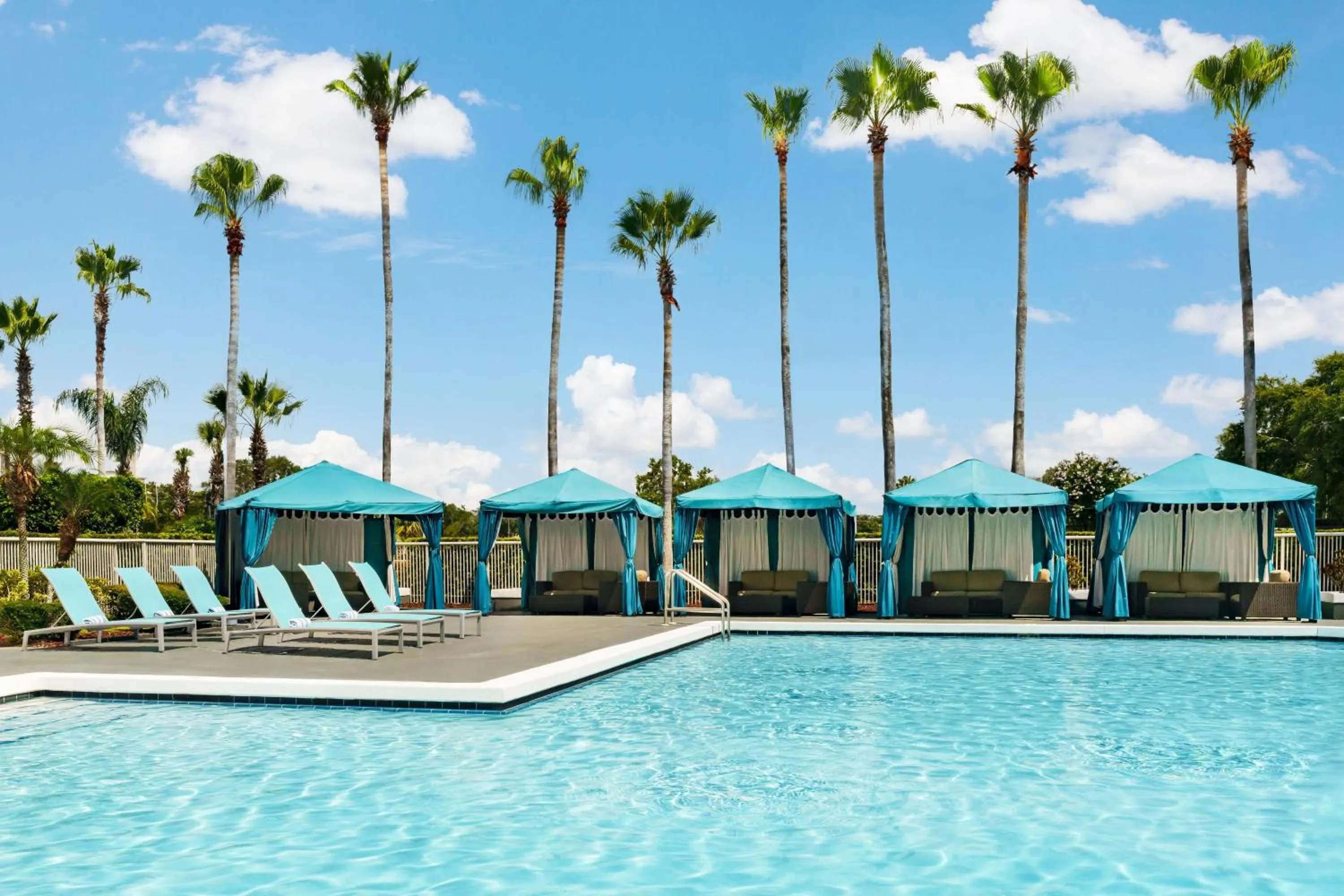 Pool view in DoubleTree by Hilton Orlando Airport Hotel