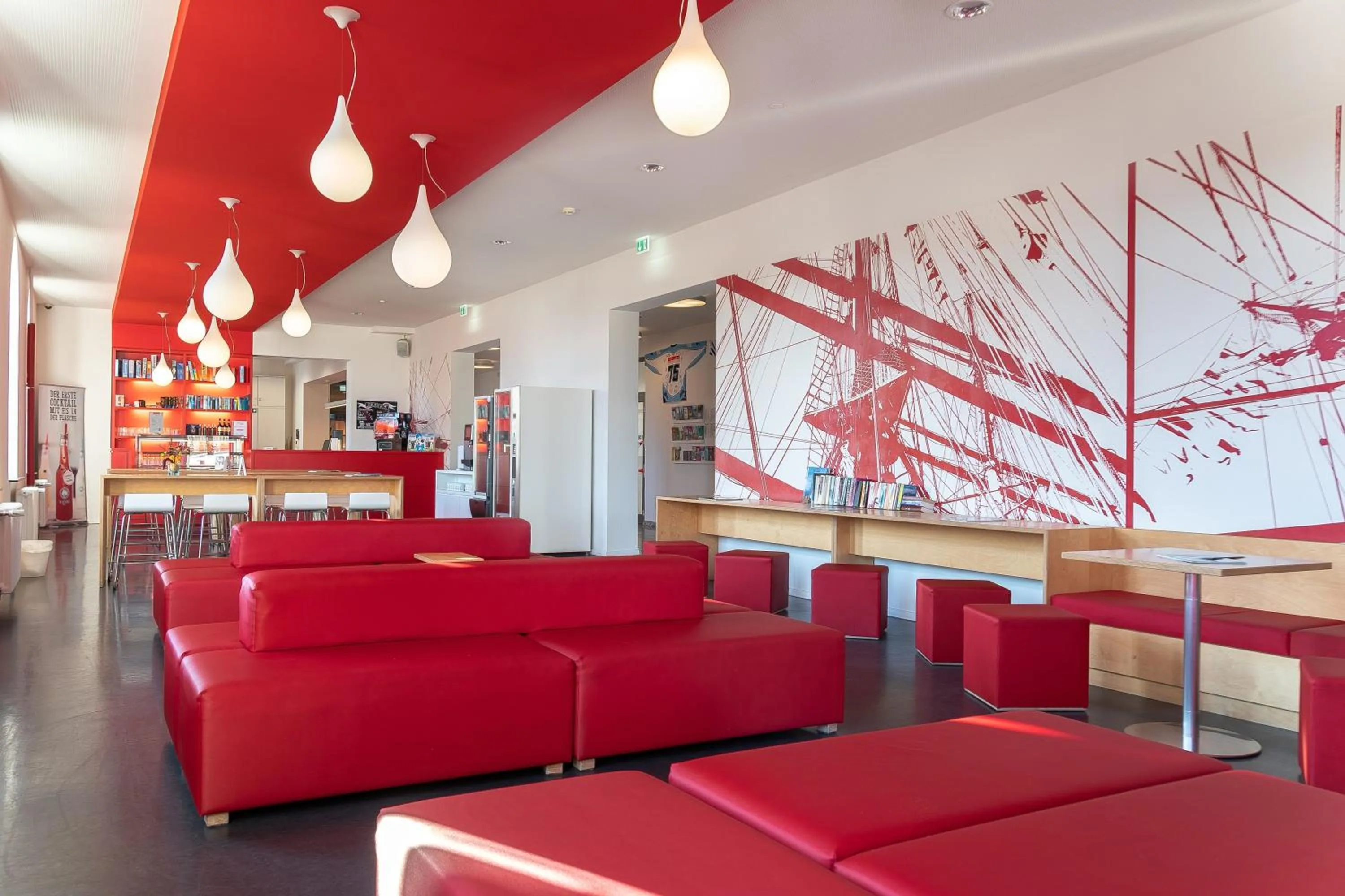 Lobby or reception in havenhostel Bremerhaven