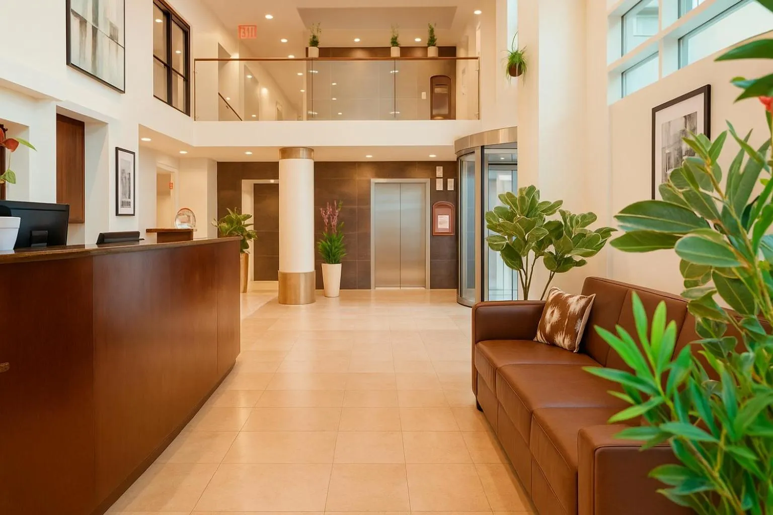 Lobby or reception in LIC Manhattan View Hotel