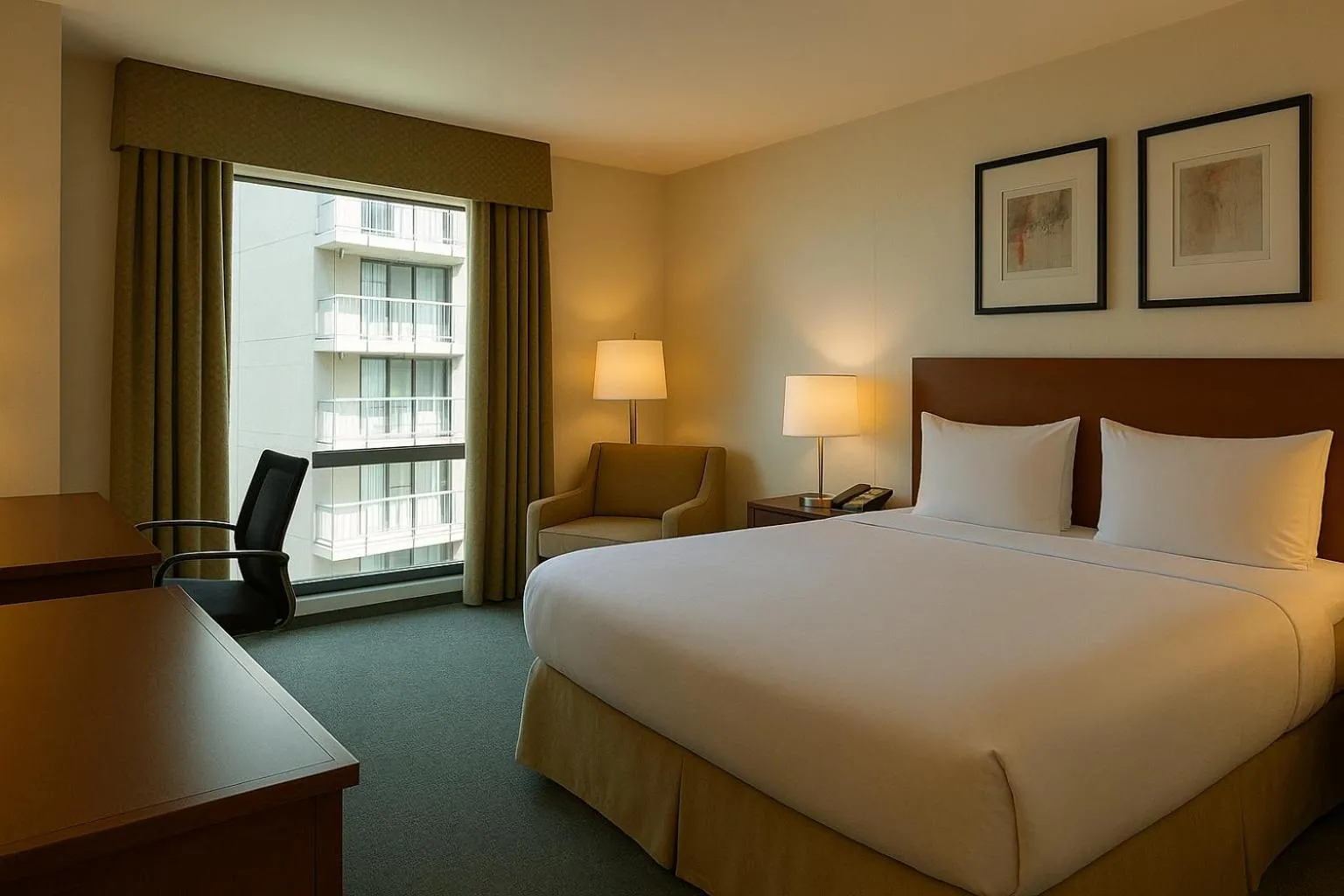 Photo of the whole room, Bed in LIC Manhattan View Hotel