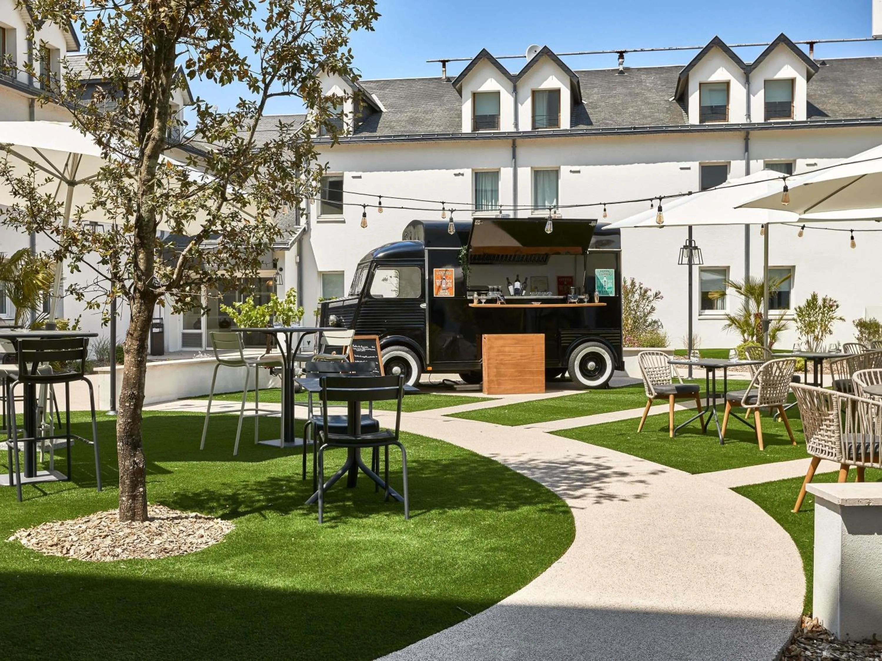 Pool view in ibis budget La Roche Sur Yon Vendespace