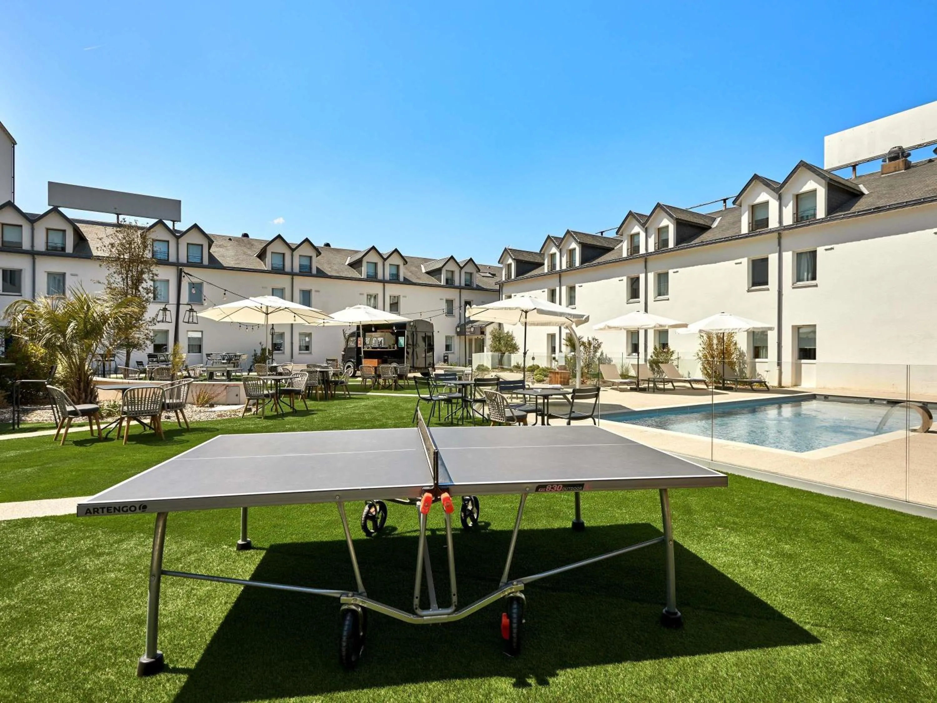 Pool view in ibis budget La Roche Sur Yon Vendespace