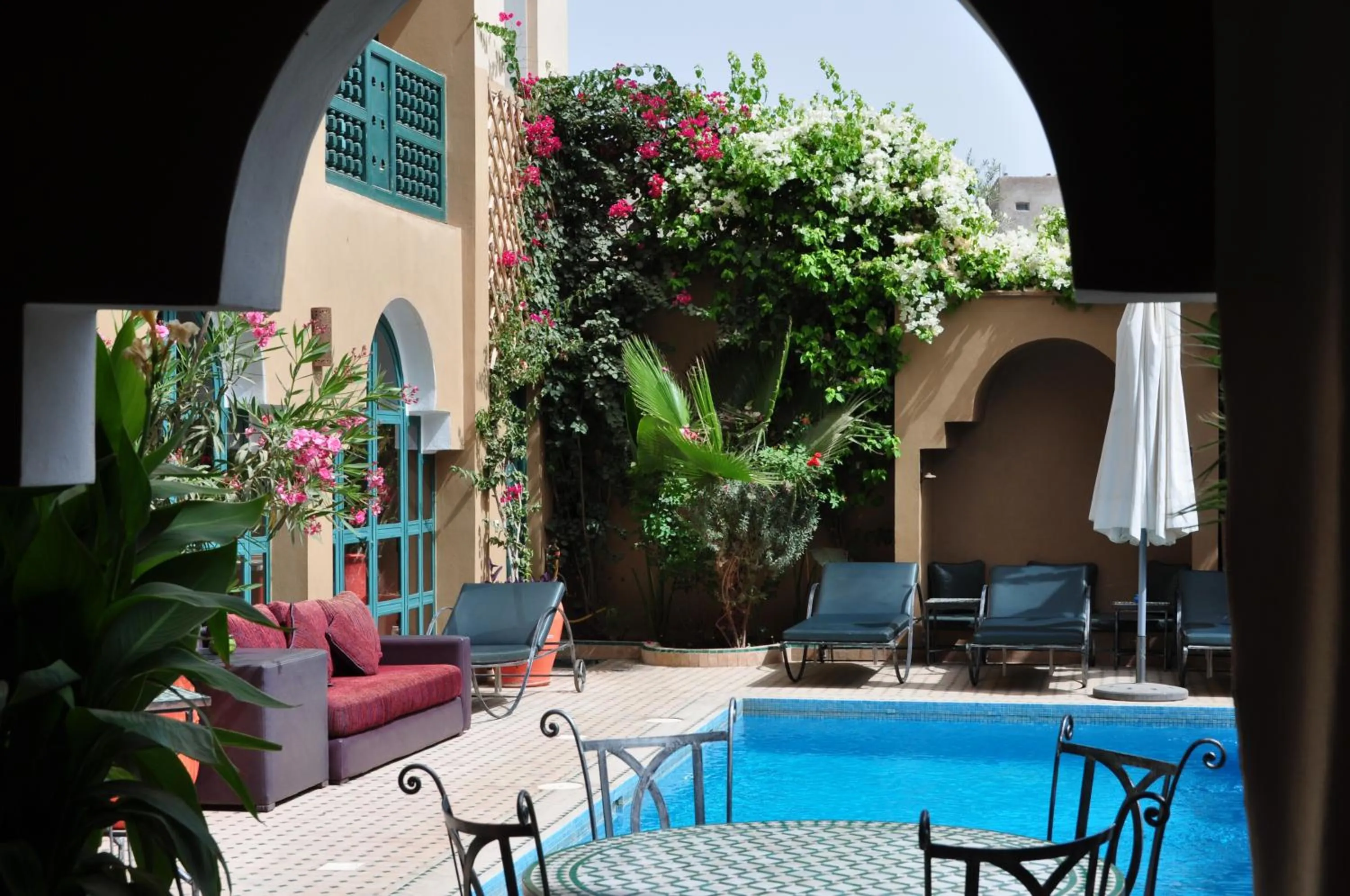 Pool view in Riad Anma