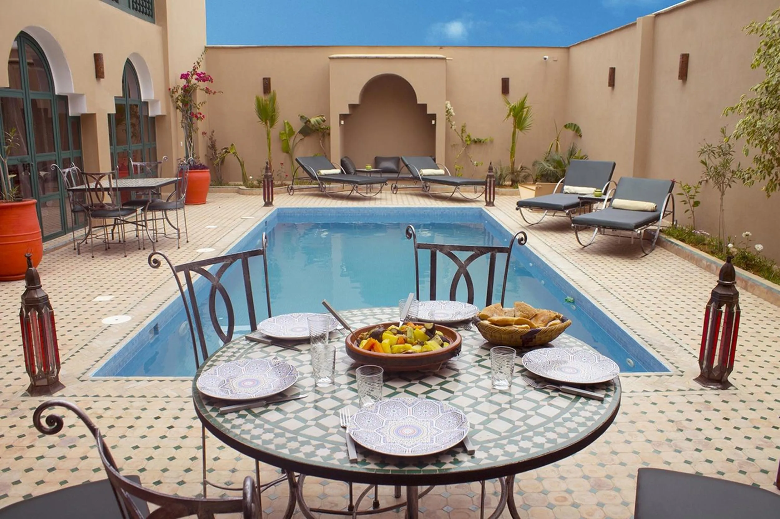 Pool view in Riad Anma