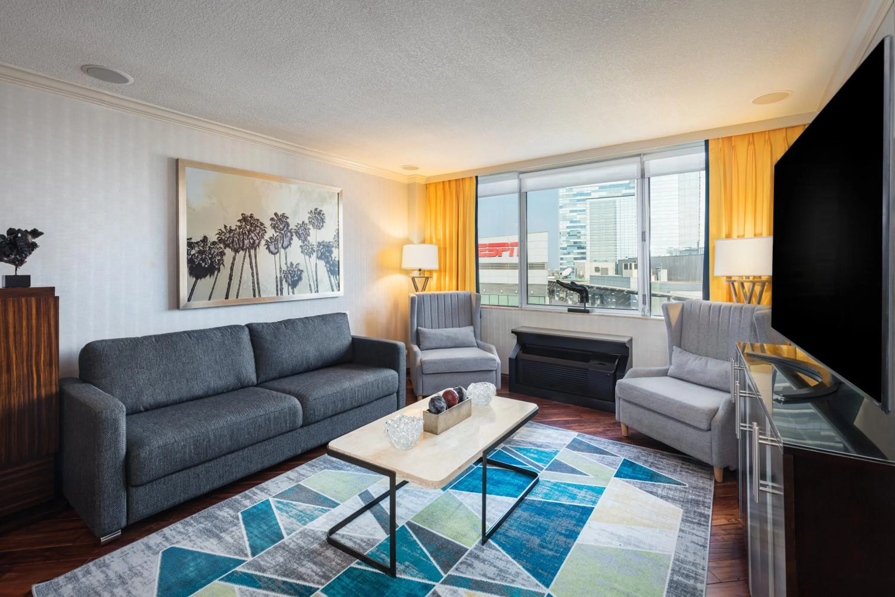 Living room in E Central Hotel Downtown Los Angeles