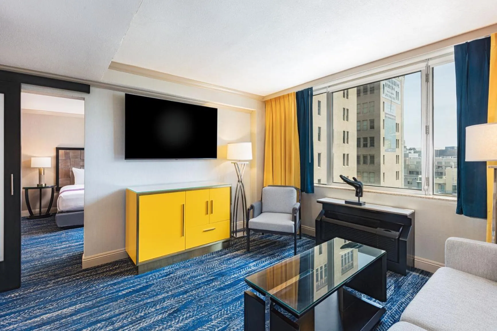 Living room in E Central Hotel Downtown Los Angeles