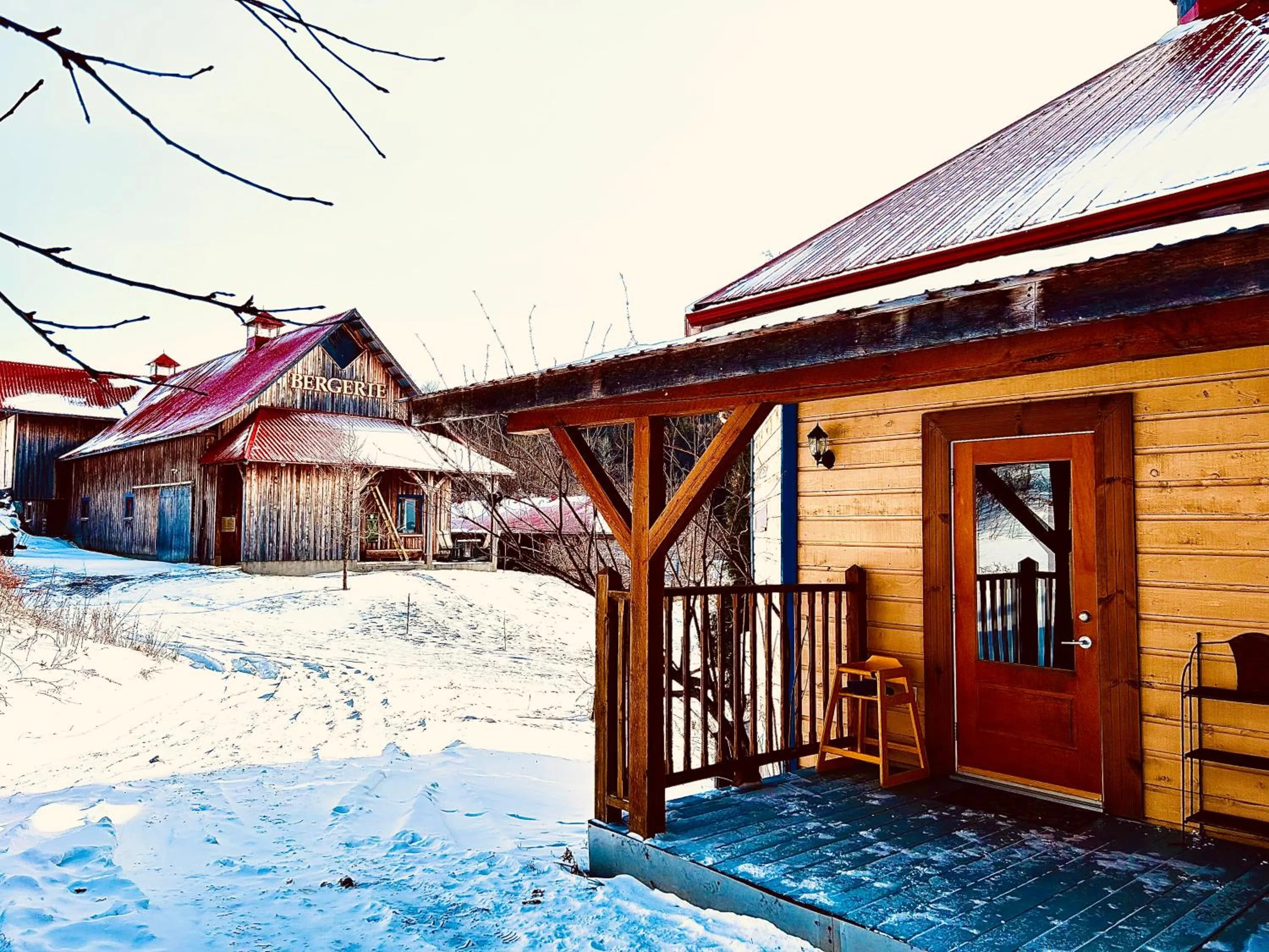Winter in La vieille ferme, Écogîte