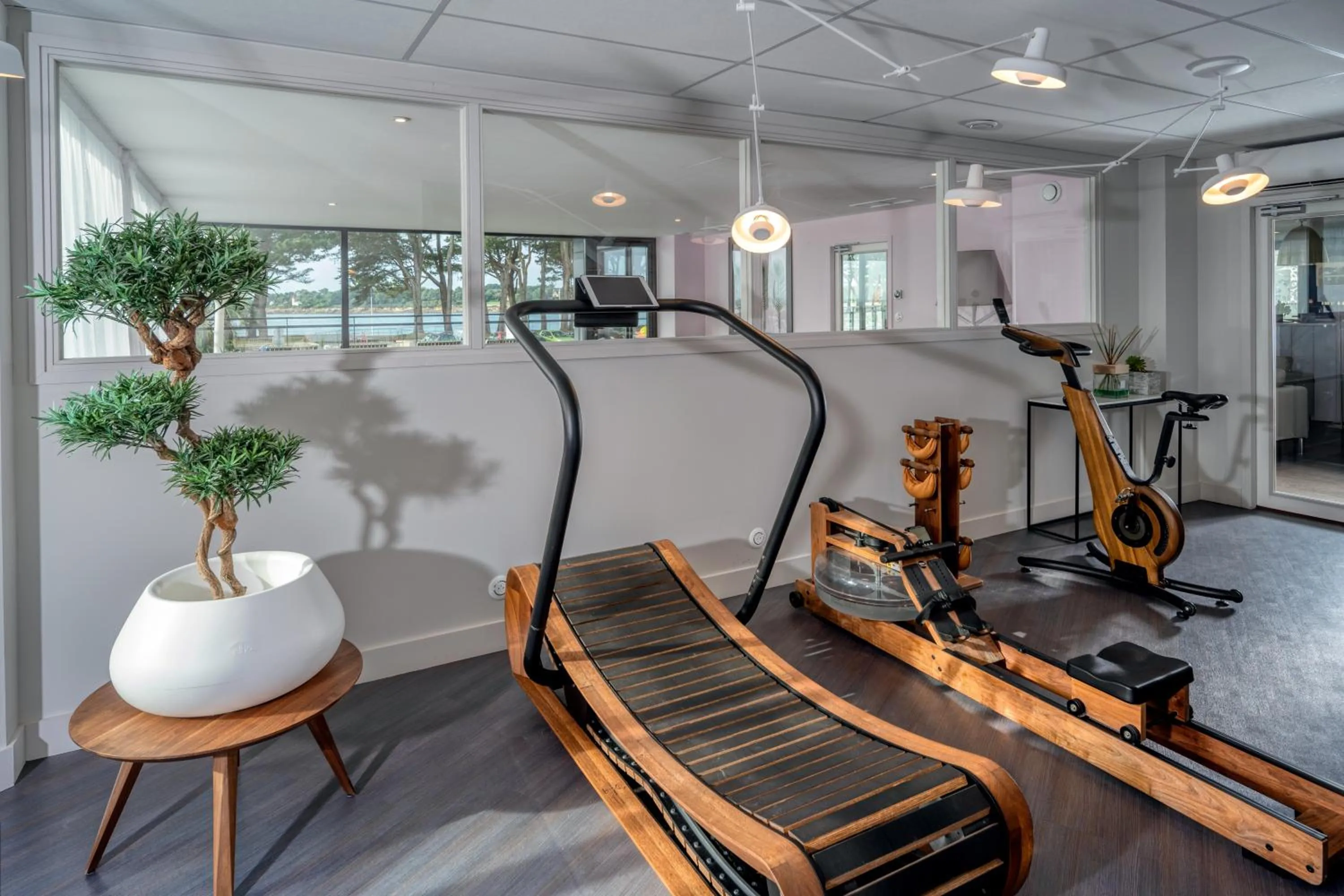 Fitness centre/facilities in Hotel Kastel & Spa avec piscine d'eau de mer chauffée et située à 50 m de l'hôtel