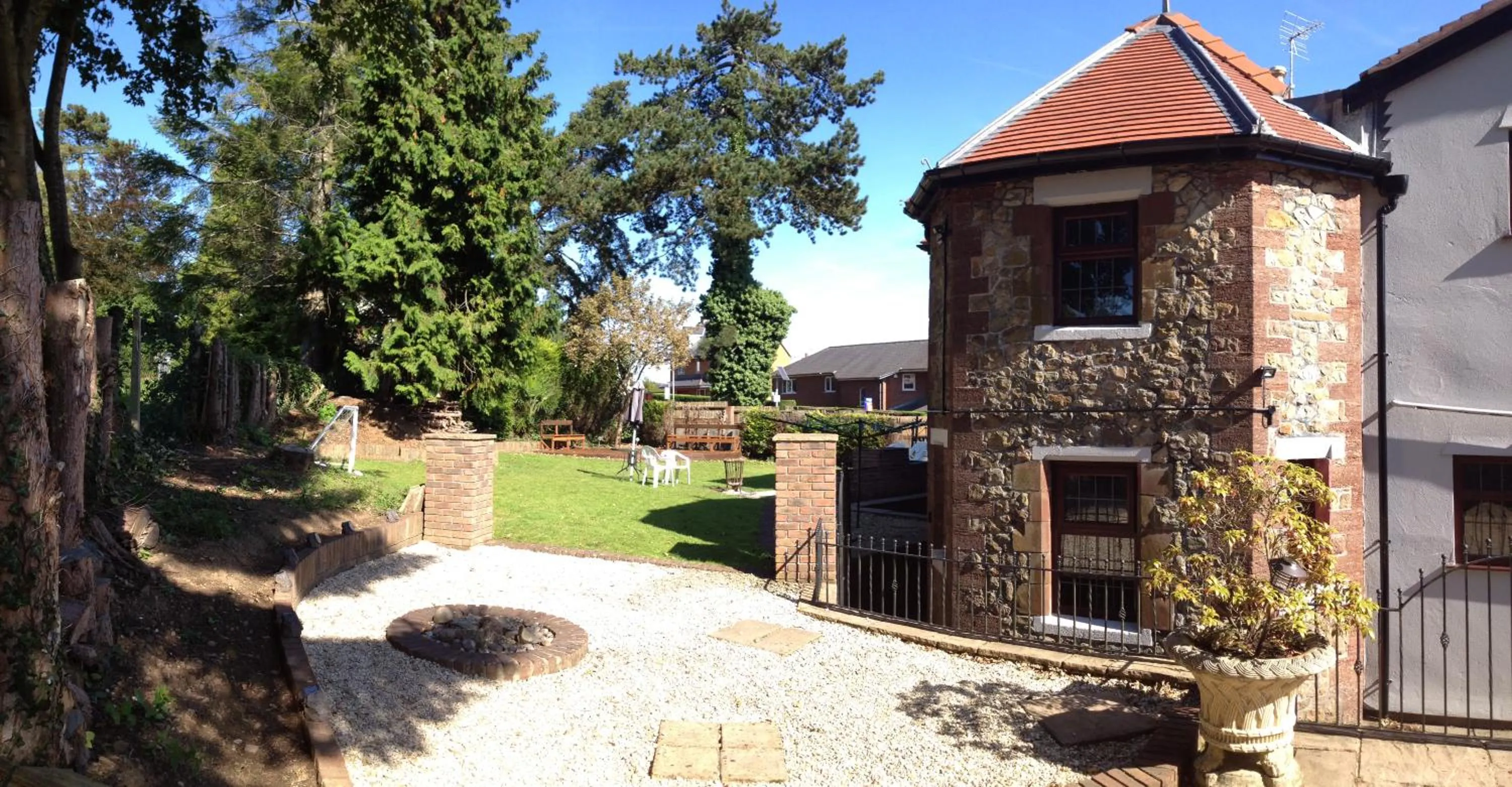 Garden in Ty Mynydd Lodge
