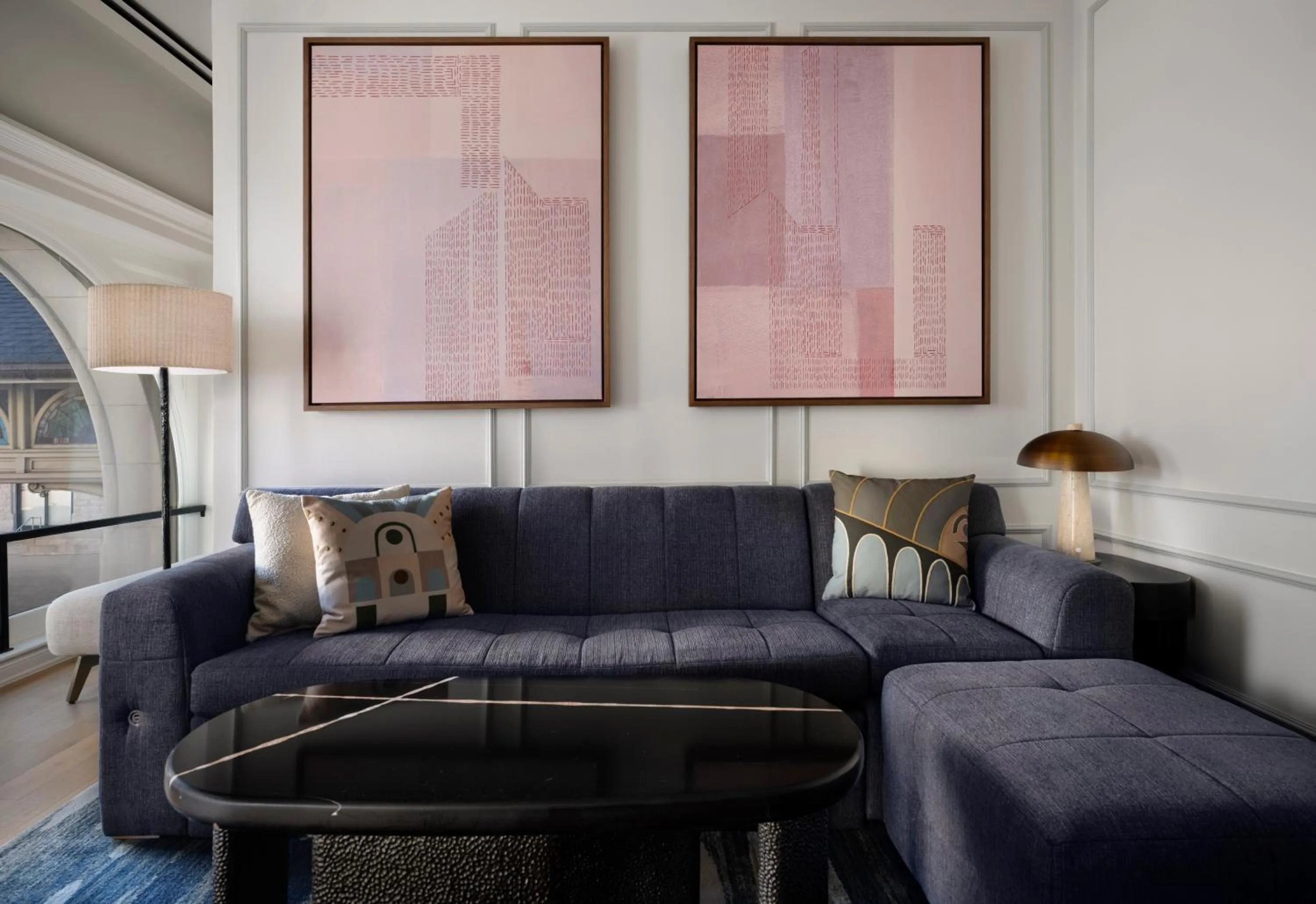 Living room in The Union Station Nashville Yards, Autograph Collection