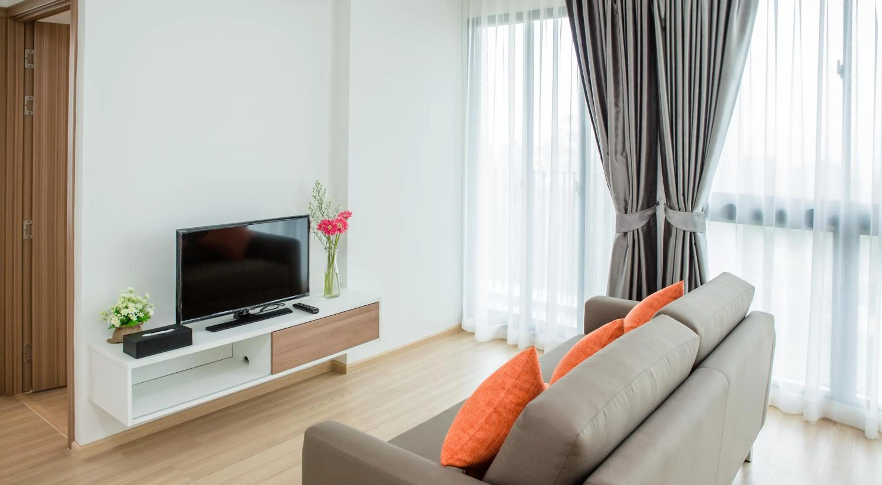 Living room in Connext Residence Phuket