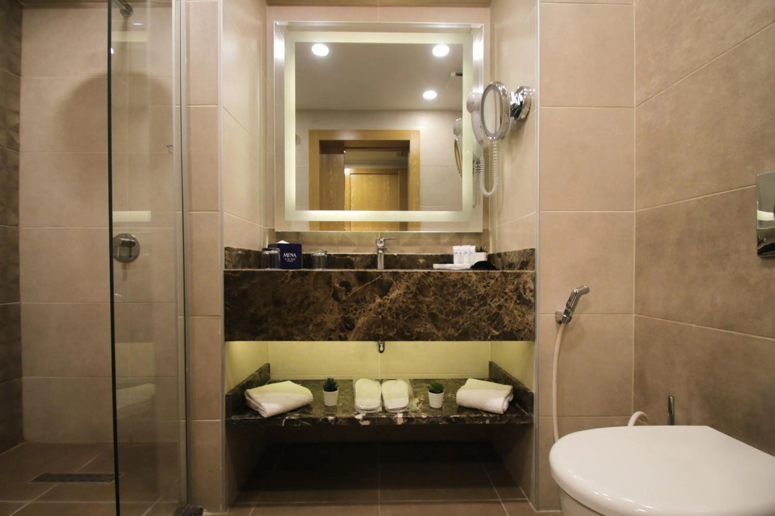 Shower in MENA Tyche Hotel Amman