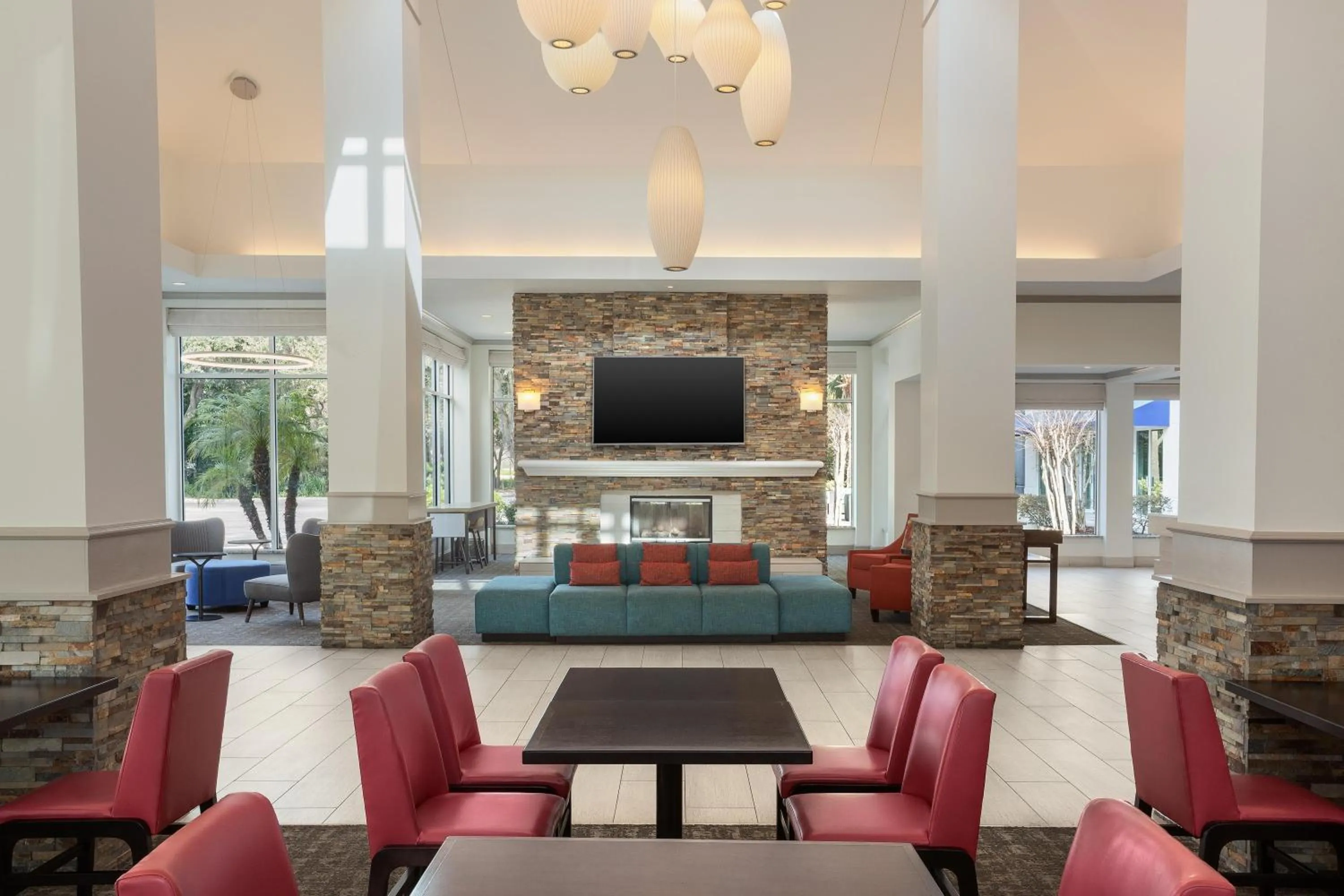 Lobby or reception in Hilton Garden Inn Tampa North
