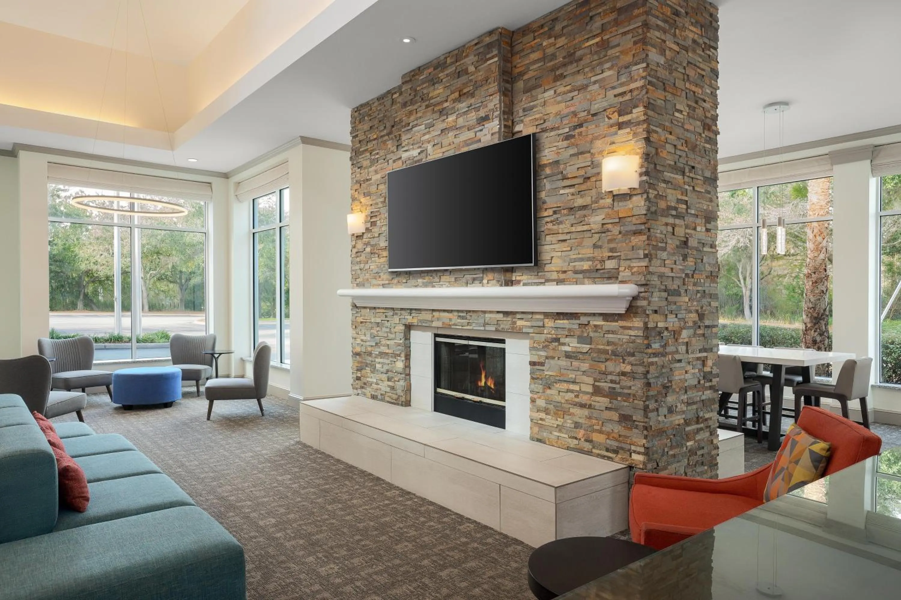 Lobby or reception in Hilton Garden Inn Tampa North