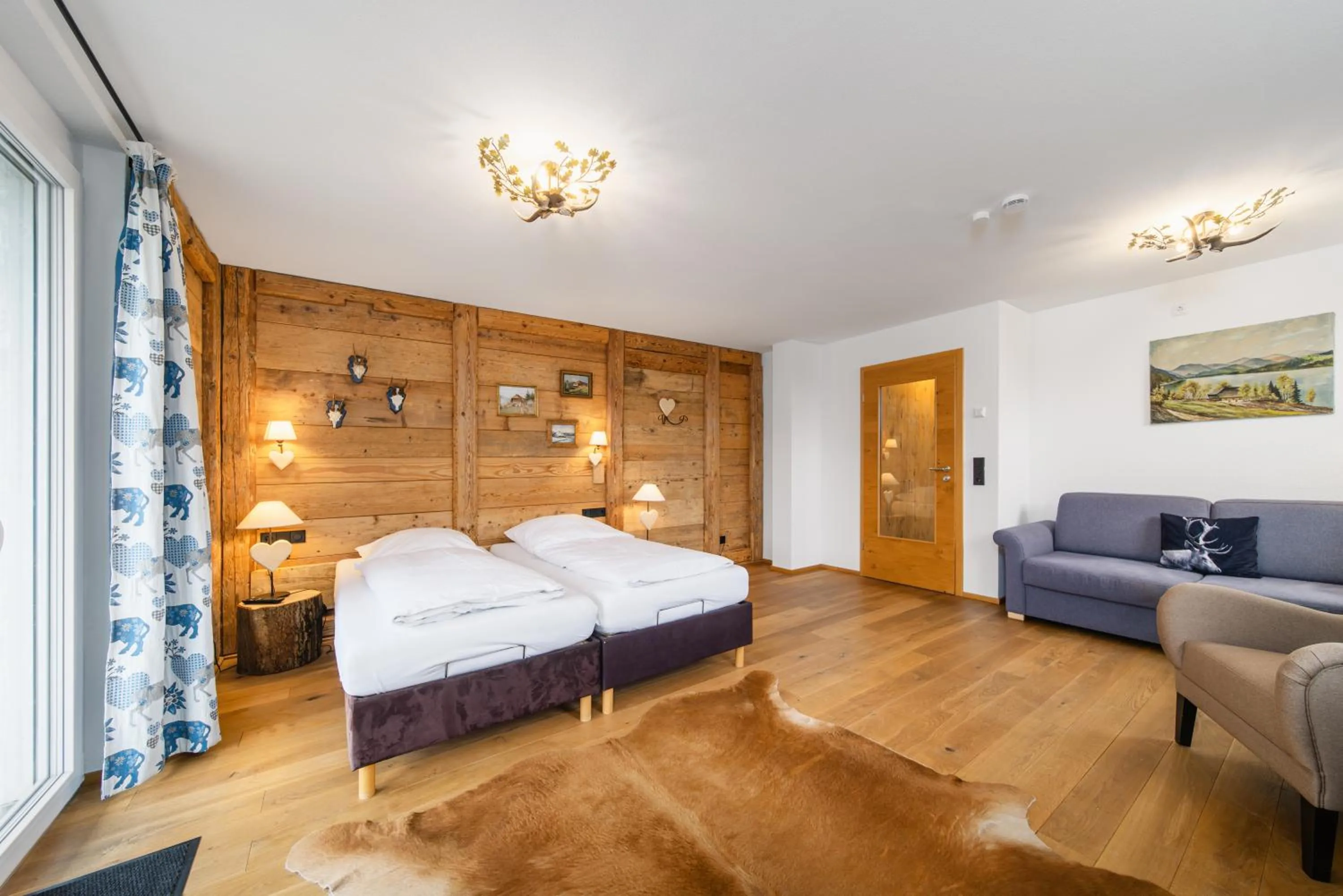 Bed in Hotel Schlehdorn